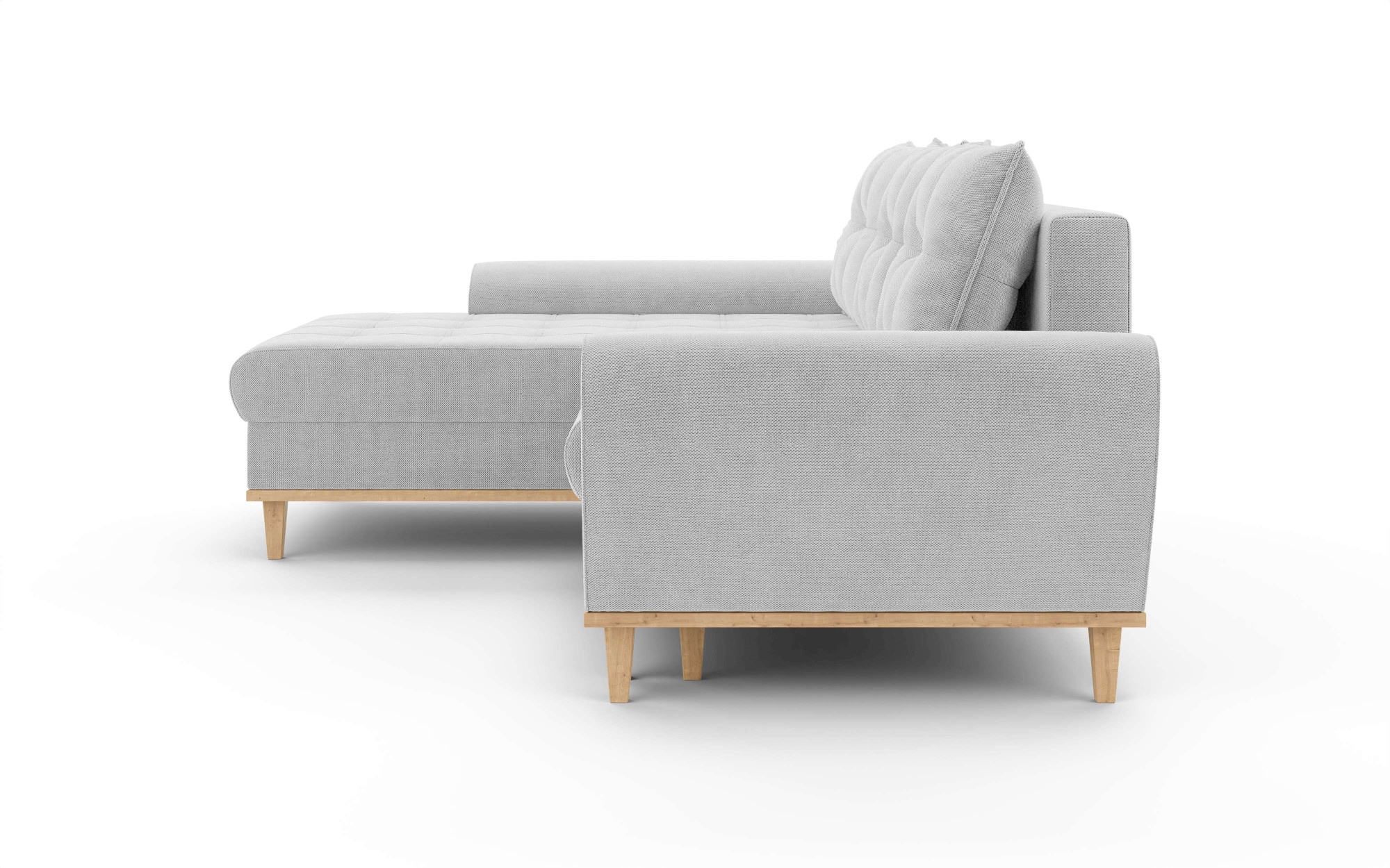 Home affaire Ecksofa »Ahrdorf mit Bettfunktion und Bettkasten, Masse: B/H/T 268/86/175 cm«, L-Form mit 3 Rückenkissen und moderne gerundete Armlehnen