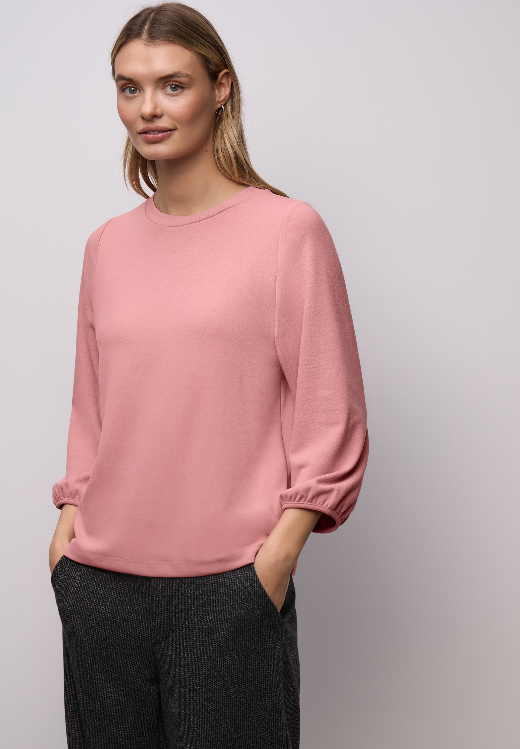 Image of STREET ONE 3/4-Arm-Shirt mit elastischem Bündchen