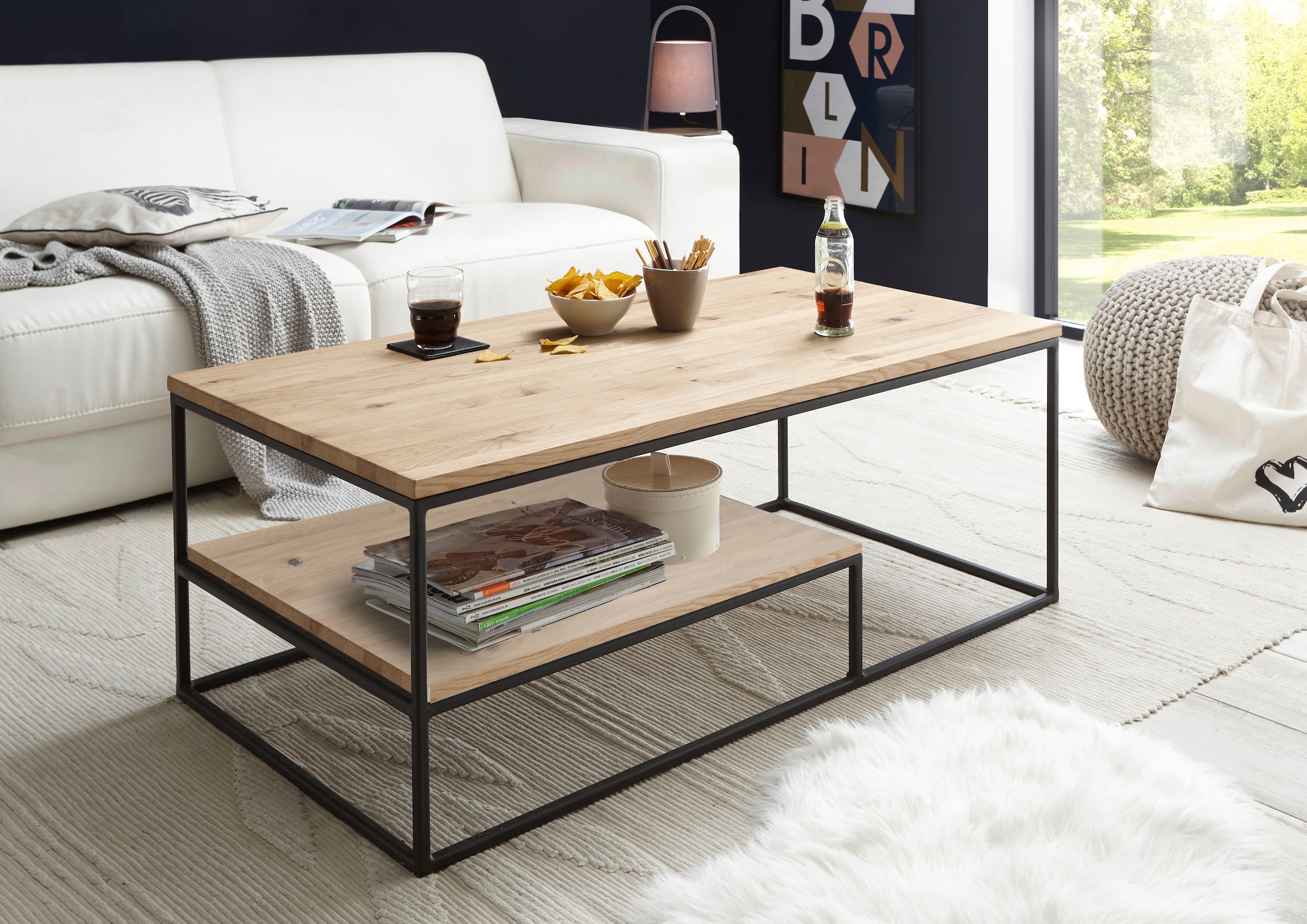 Stolkom Table basse »Thore 2« Eiche Massiv, Tisch FSC®-Zertifiziert