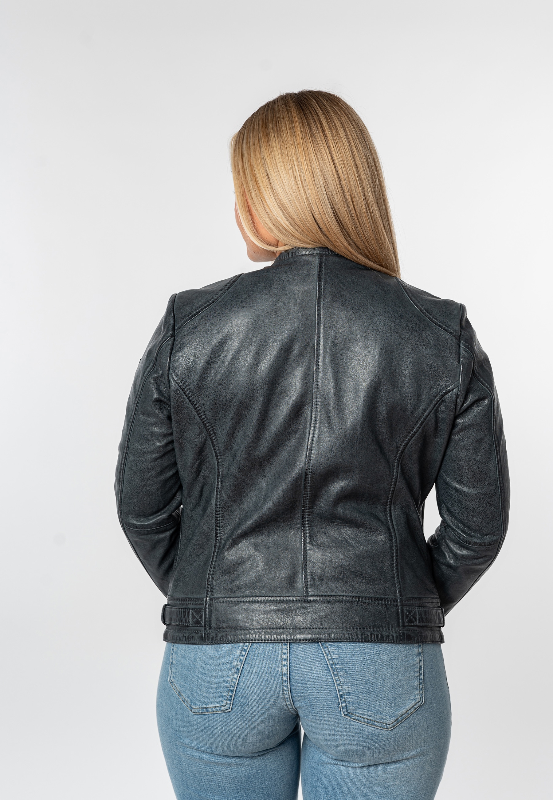 Mauritius Veste en cuir »MWYouvie« mit Stehkragen