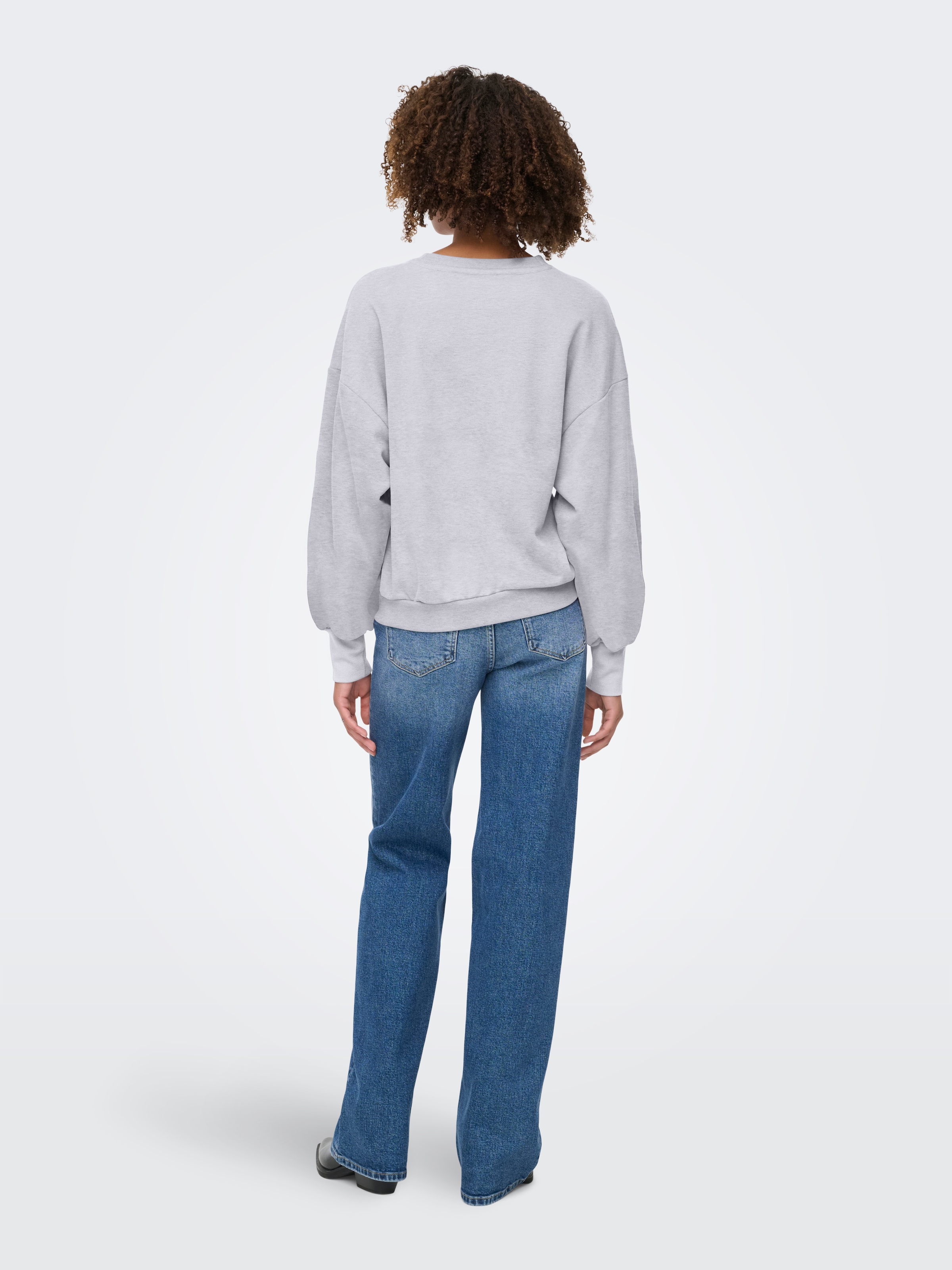 ONLY Sweat-shirt »ONLBROOKE L/S O-NECK FLOWER SWT«, Baumwollmischung, regular fit
