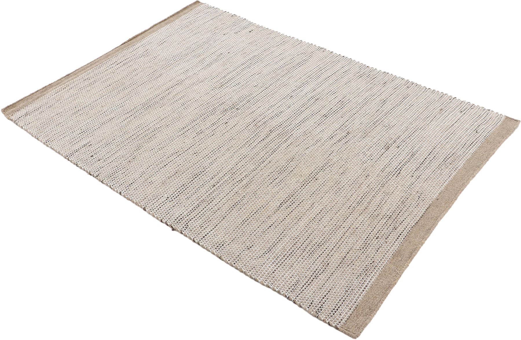 carpetfine Tapis en laine »Mona ,   auch als Läufer« Rectangulaire 5 mm Höhe 80% laine, tapis réversible en laine/coton, salon