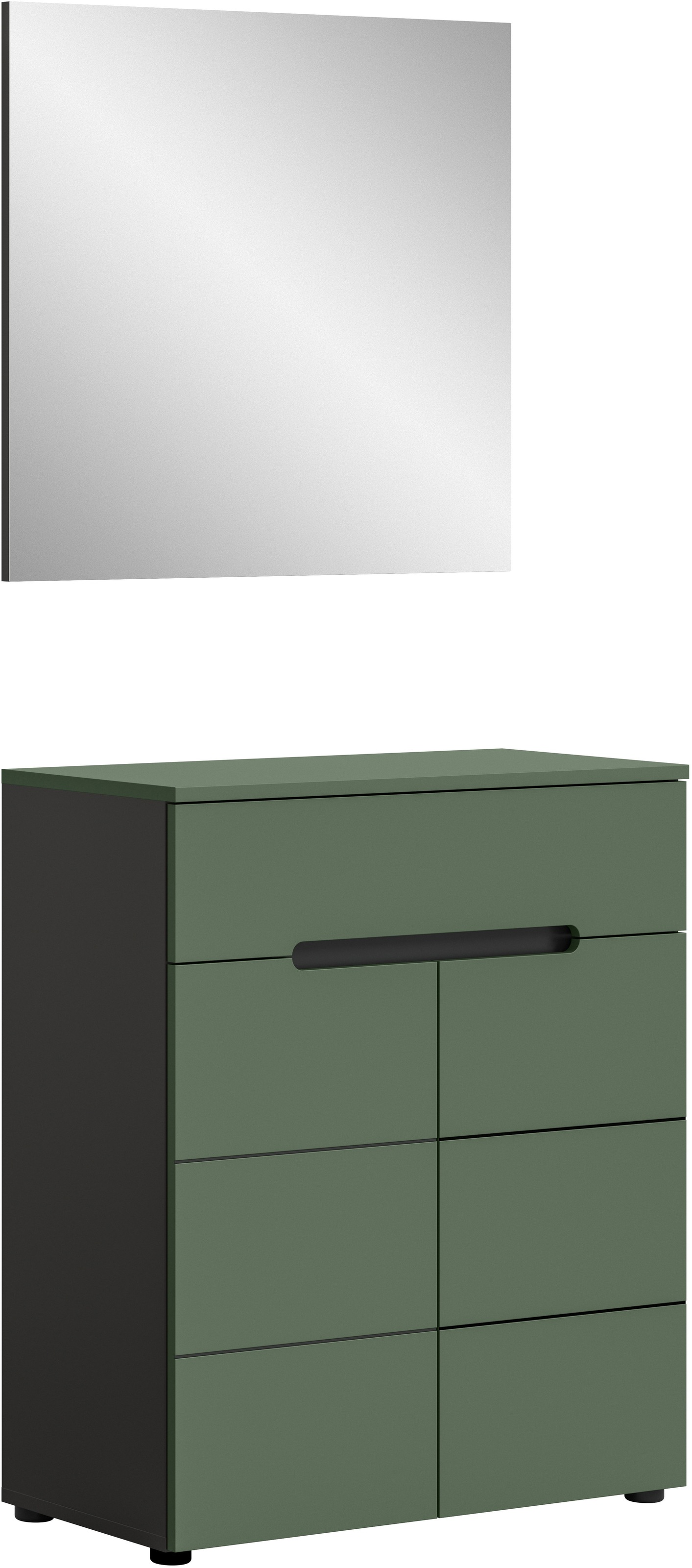 Image of Home affaire Garderoben-Set "REHAT, TOPSELLER, 2-teilig, Breite 80cm, individuell erweiterbar" bestehend aus: Garderobenspiegel und Schuhkommode, 2 Stk. tlg.