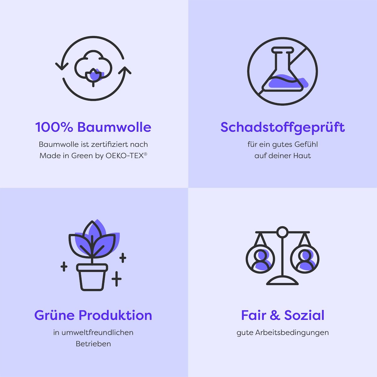 Wolkenfeld Bettwäsche »Wolkenfeld Sommer Bettwäsche Mako-Satin Baumwolle« 2 Stk. tlg. 135x200 cm, 155x220 & Übergrössen I inkl. Kissenbezüge 80x80