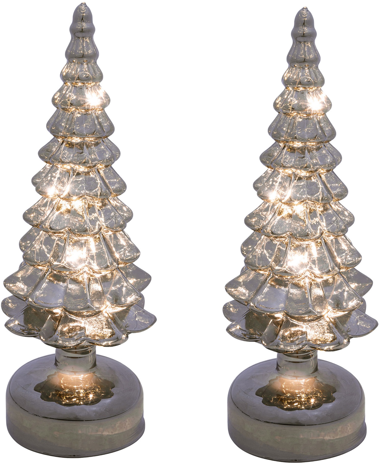 Image of Creativ light LED Baum, 2 St., 2er Set, Tannenbaum aus Glas bei Ackermann Versand Schweiz