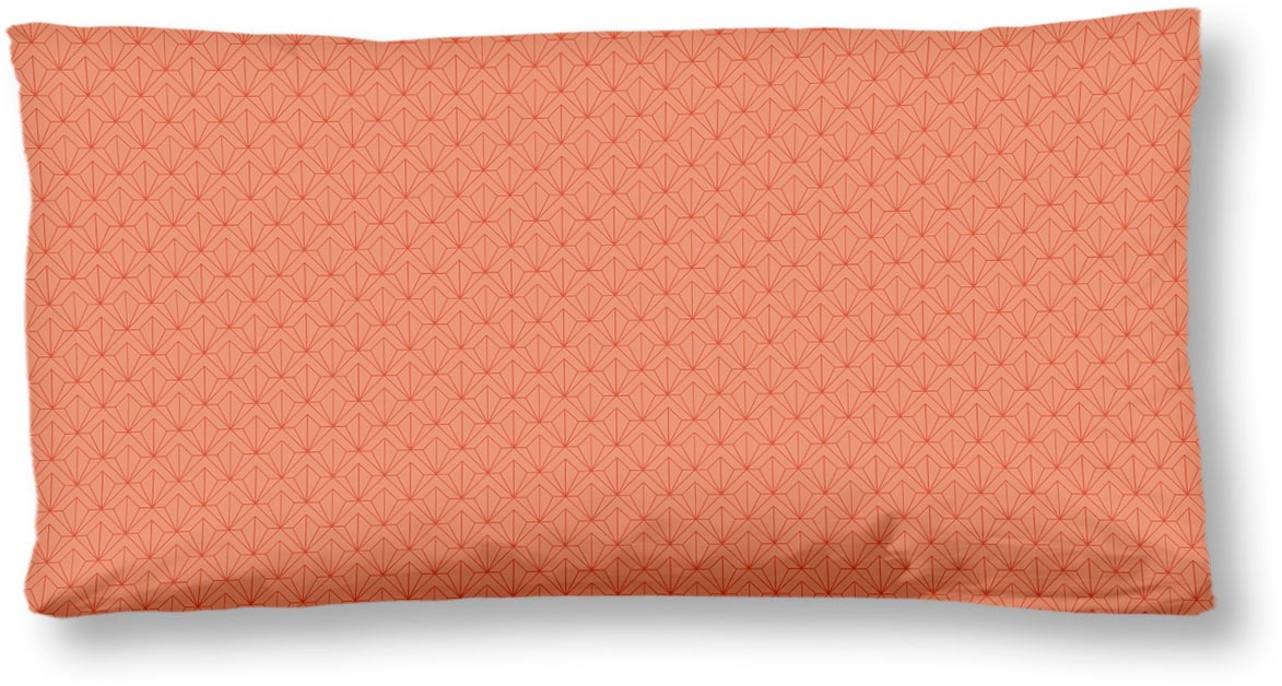 hip Kissenhülle »BERNICE«, (1 St., 1- 40x80 cm Kissenhülle), Baumwolle, Mako-Satin, 40x80, 1 Stück, Reissverschluss, Orange Pfirsich