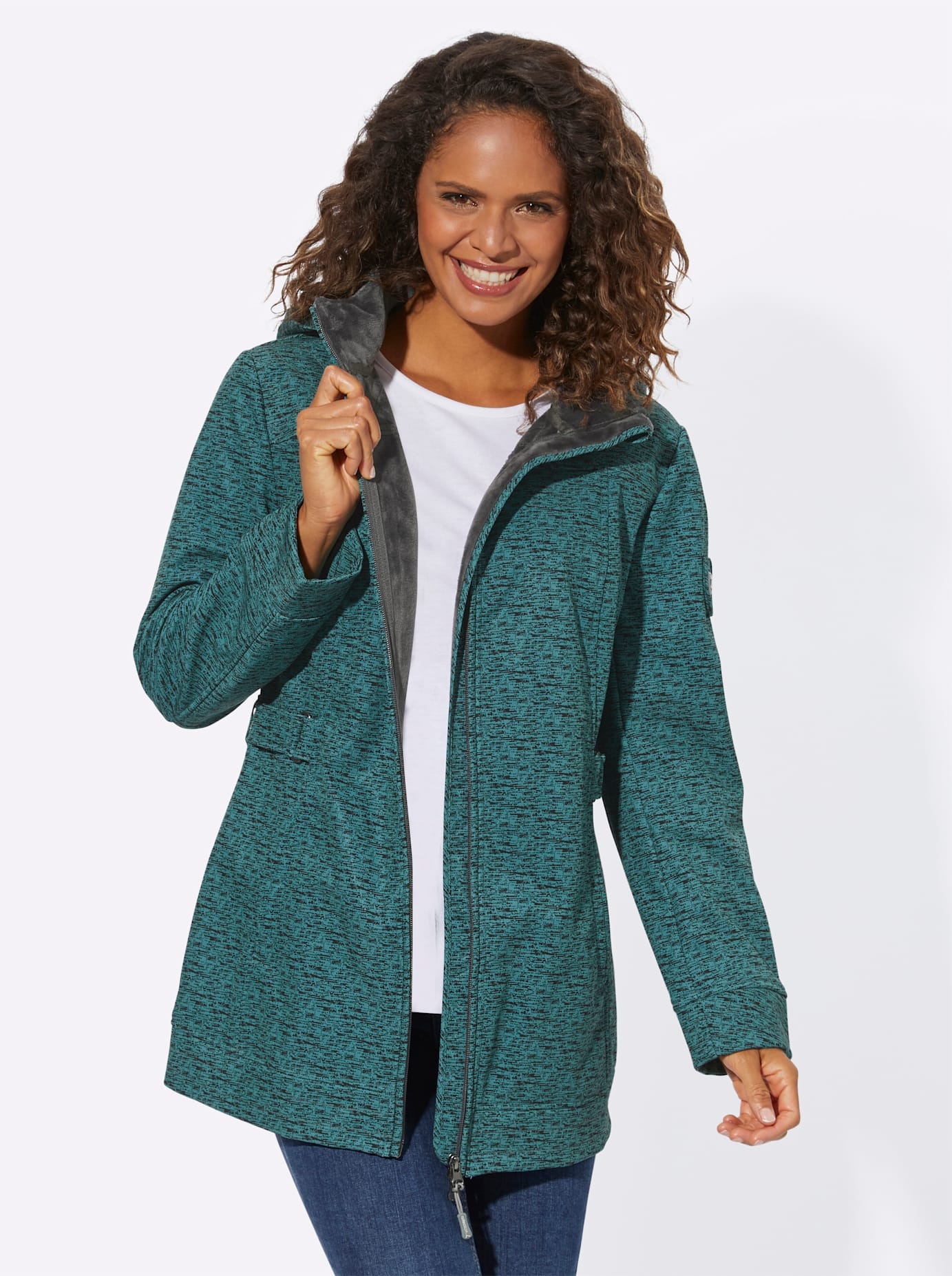Casual Looks Softshelljacke mit Kapuze