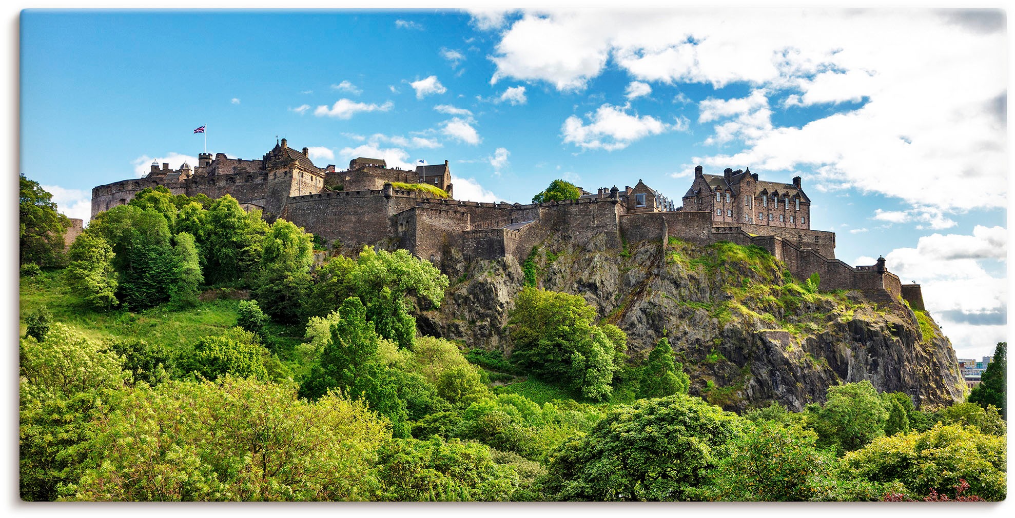 Image of Artland Wandbild »Edinburgh Caste in Schottland«, Gebäude, (1 St.), in vielen Grössen & Produktarten - Alubild / Outdoorbild für den Aussenbereich, Leinwandbild, Poster, Wandaufkleber / Wandtattoo auch für Badezimmer geeignet bei Ackermann Versand Schweiz