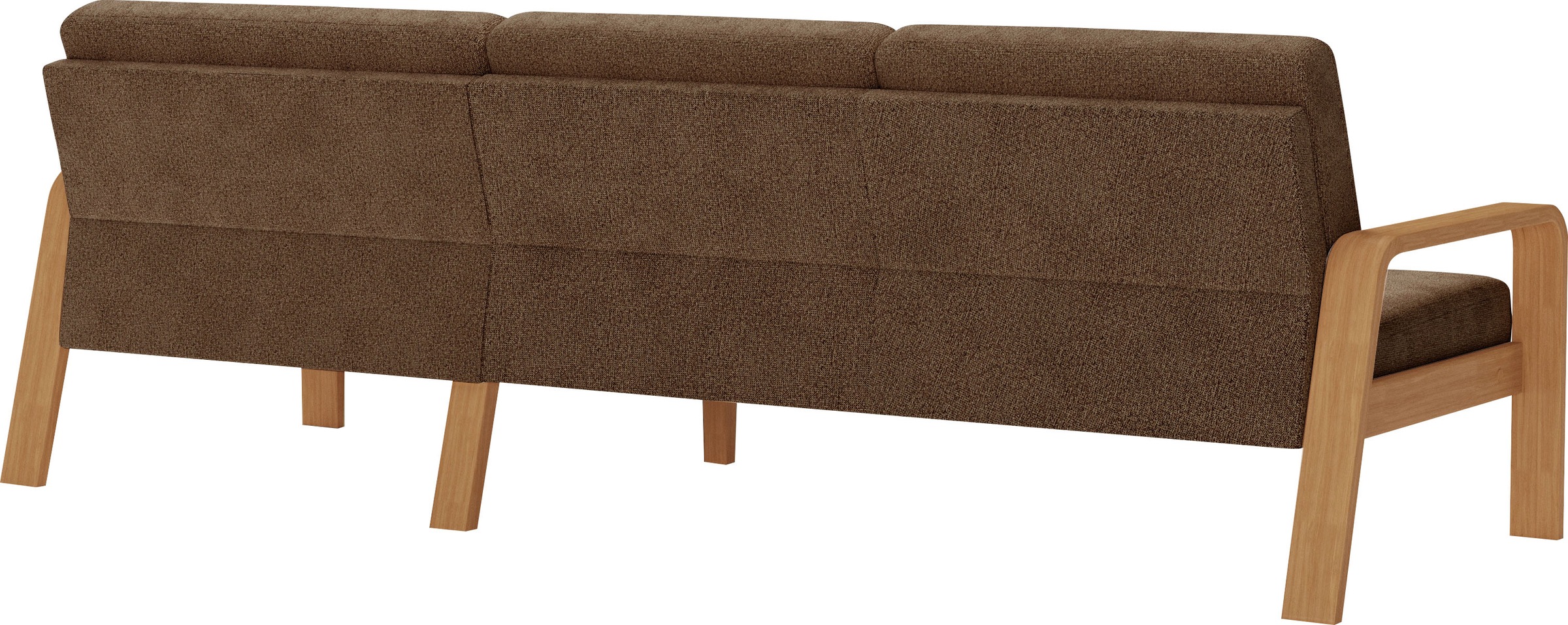 sit&more Ecksofa »Kolding L-Form«, Armlehnen aus eichefarbigem Buchenholz, verschiedene Bezüge und Farben