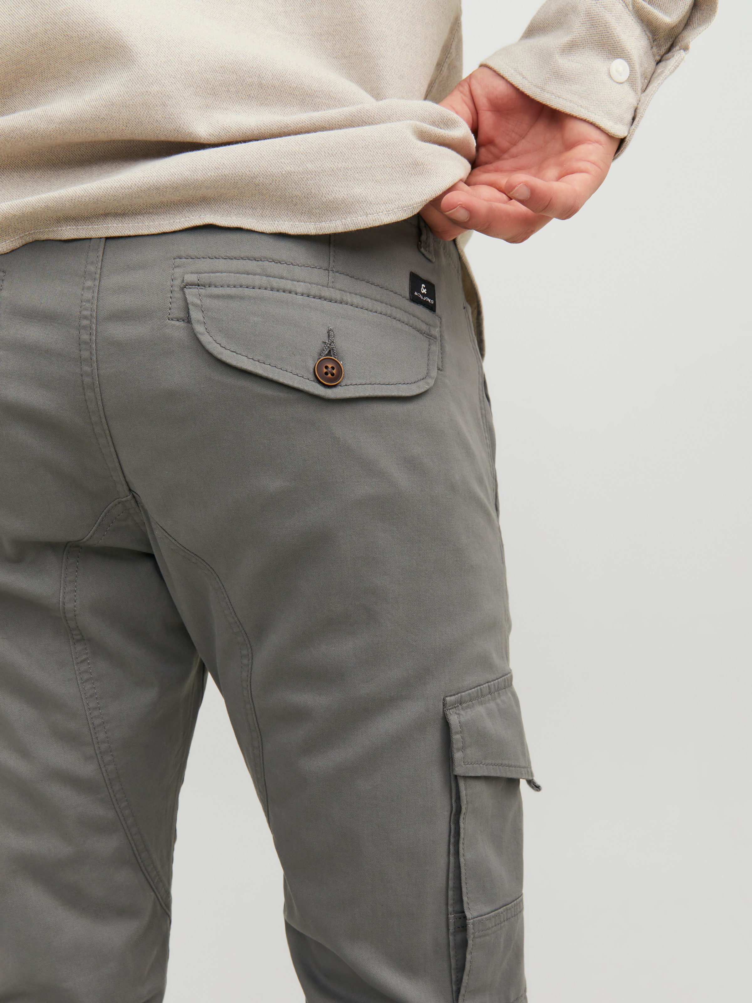 Jack & Jones Pantalon cargo »JPSTPAUL JJFLAKE CARGO NOOS«  mélange coton, coupe régulière