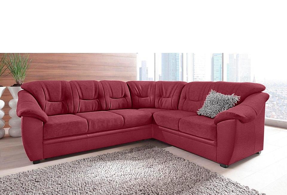 sit&more Ecksofa »Savona L-Form«, wahlweise mit Bettfunktion, inklusive Federkern, frei im Raum stellbar