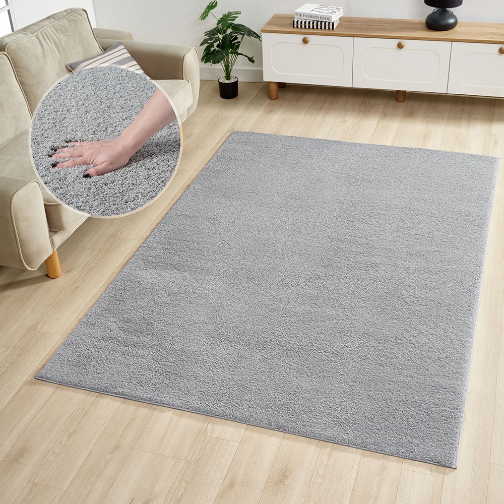 Image of GOODproduct Teppich "Lilari Shaggy Premium, weich, modern" rechteckig 30 mm Höhe Uni-Farben, kuschelig, & weich, Wohnzimmer, Schlafzimmer, Esszimmer