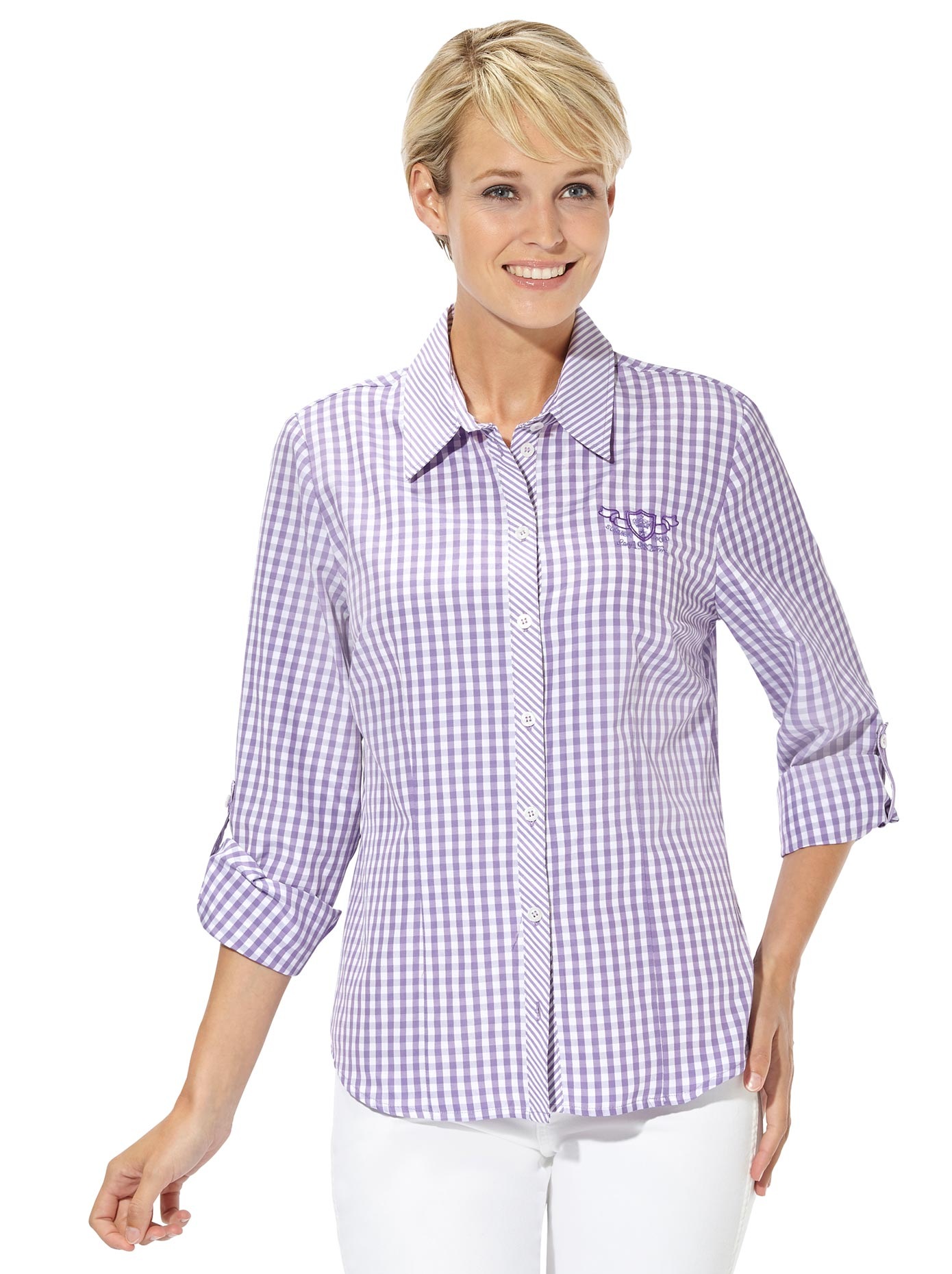 Bluse mit flotter Stickerei