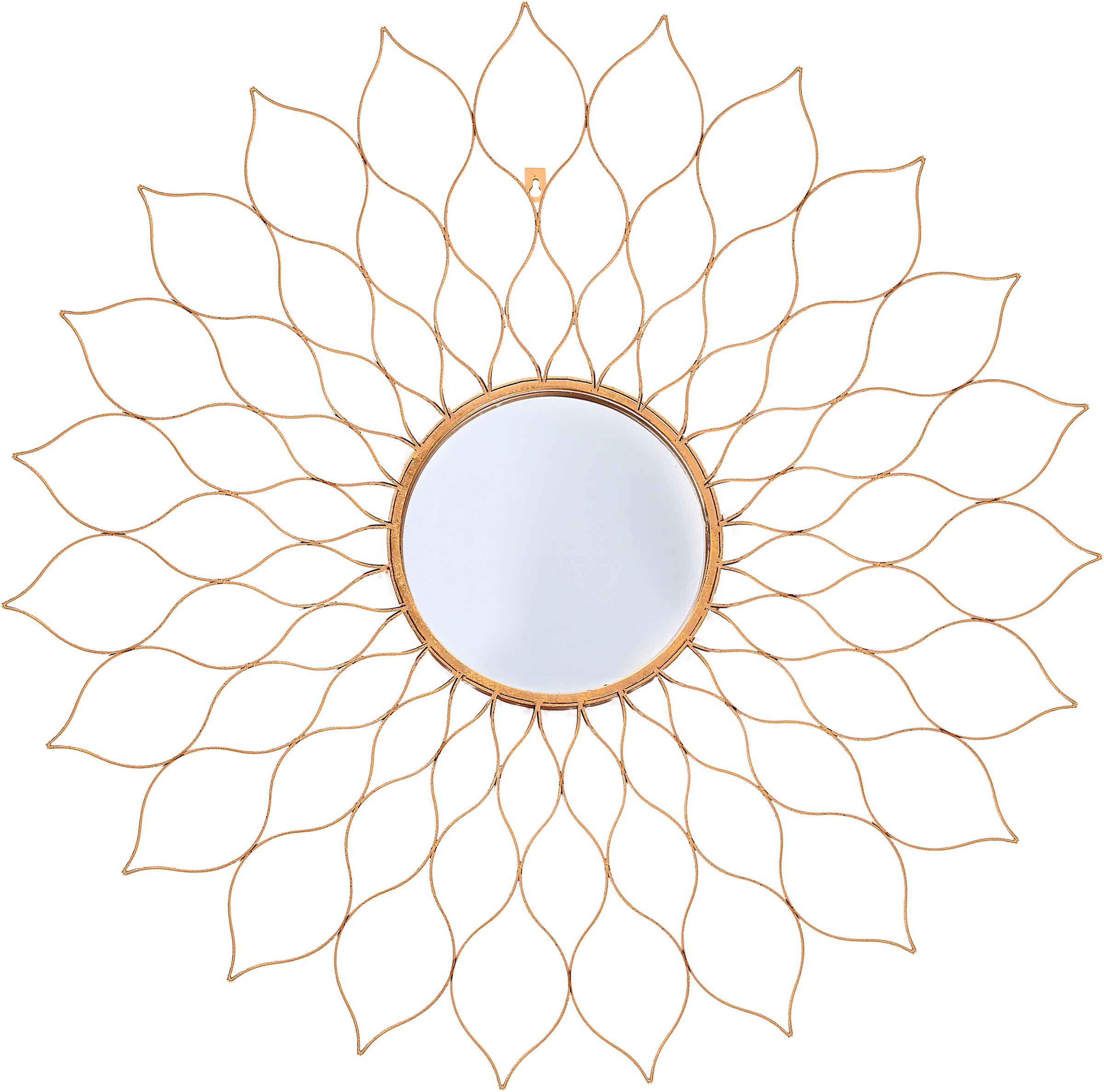 Image of Kayoom Dekospiegel »Nero 117, goldfarben«, (1 St.), Wanddeko, Rahmen aus Metall, rund, Form Sonne bzw. Blume, Wohnzimmer bei Ackermann Versand Schweiz