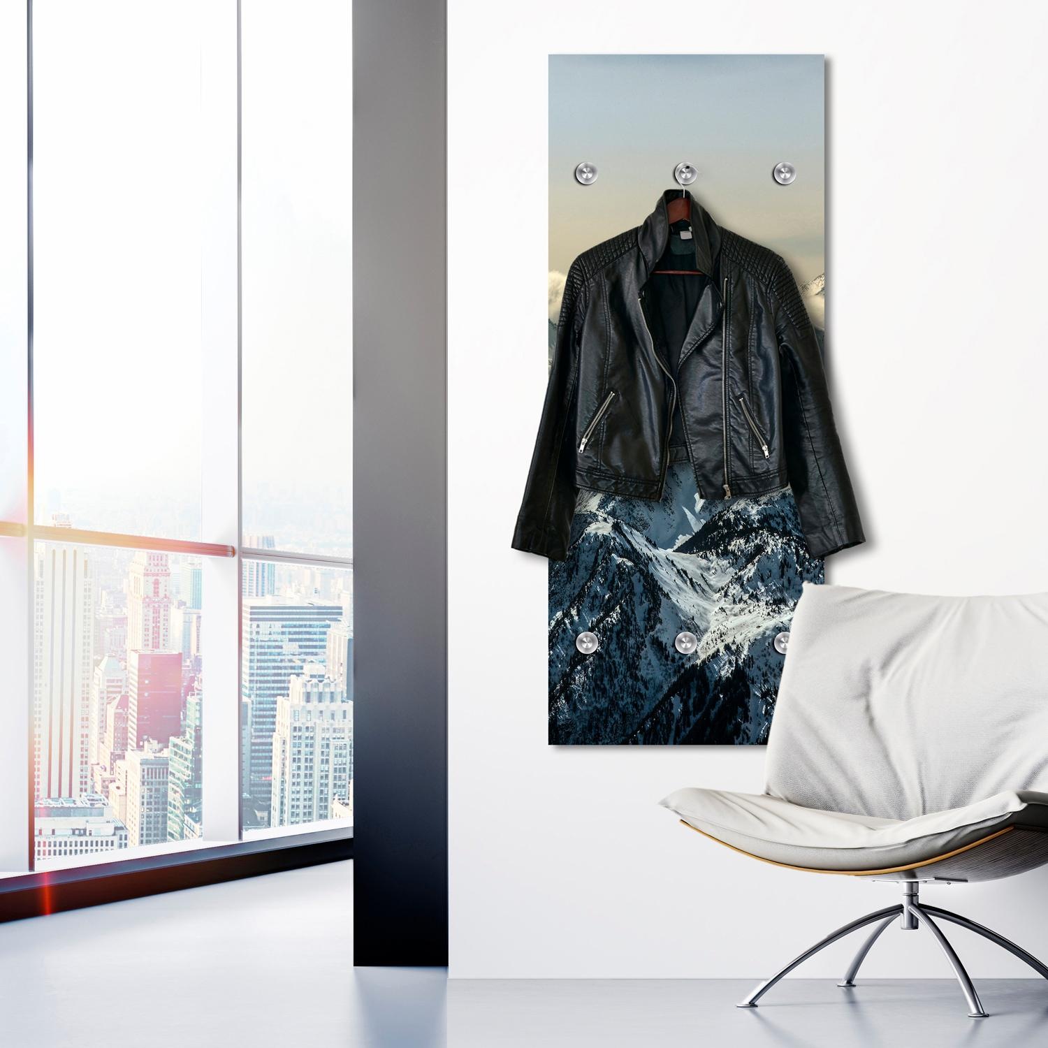 queence Barre de penderie »Berge« mit 6 Haken, 50 x 120 cm