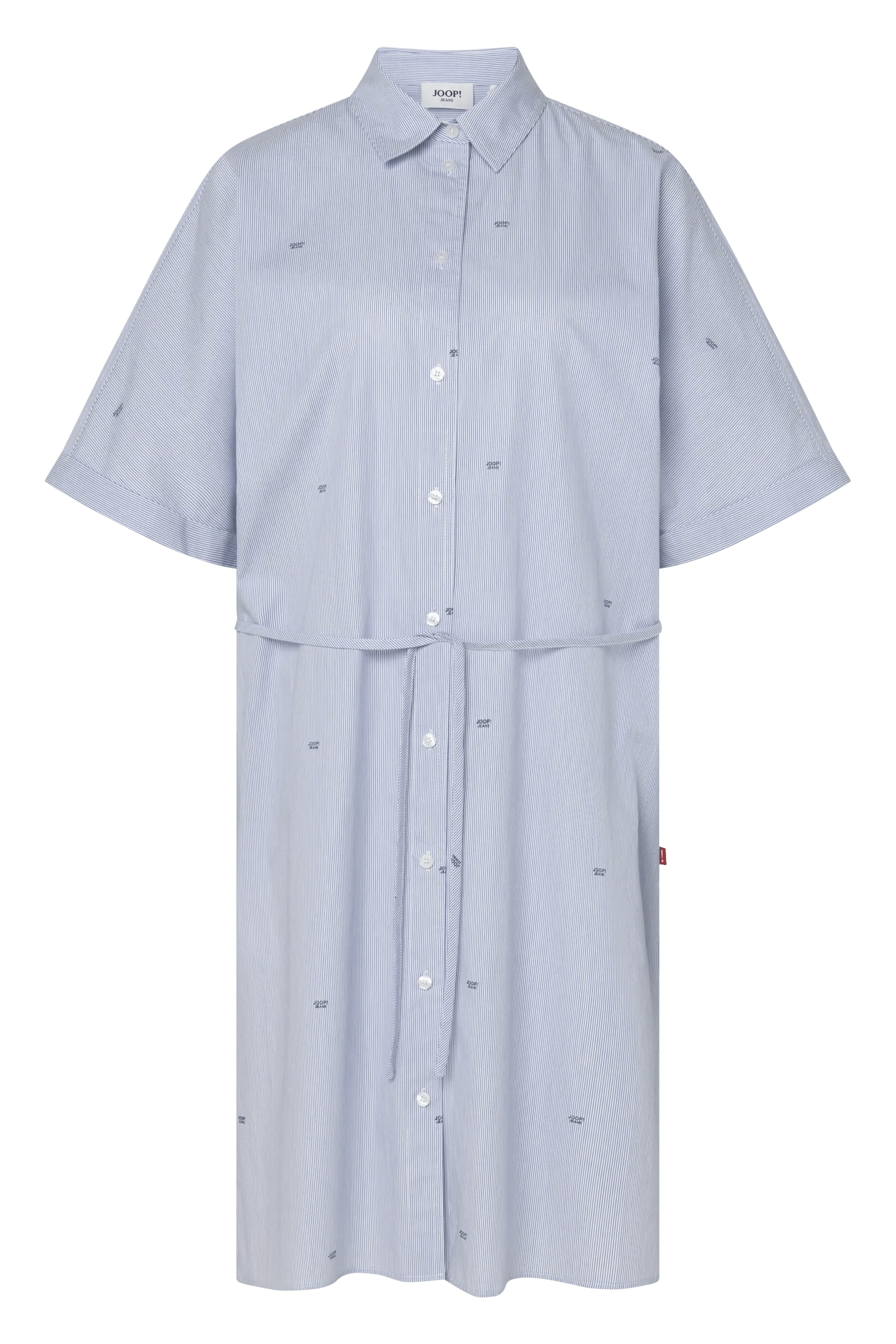 Image of JOOP Hemdblusenkleid "Davinia" Nahttaschen Bindegürtel auf Taillenhöhe