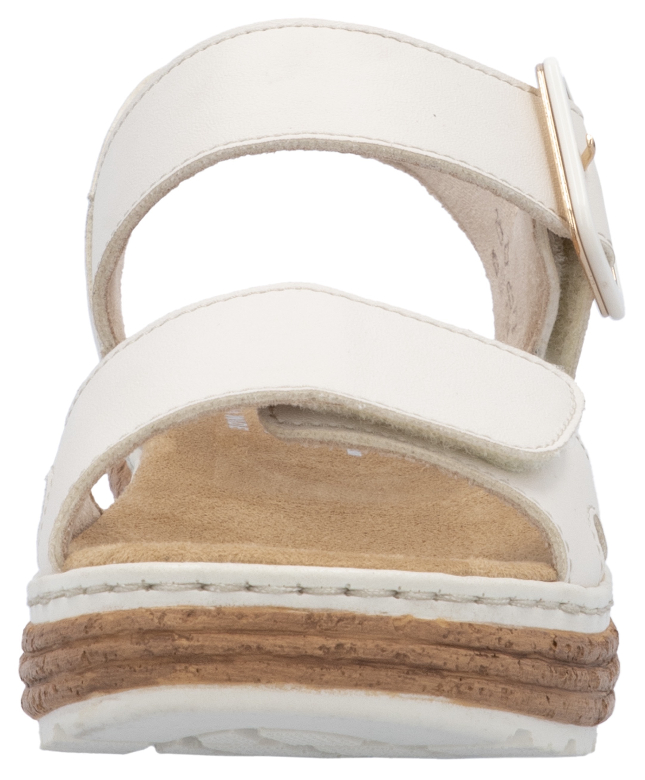 Rieker Plateausandale  Sandalette, Sommerschuh, Keilsandale mit praktischen Klettverschlüssen