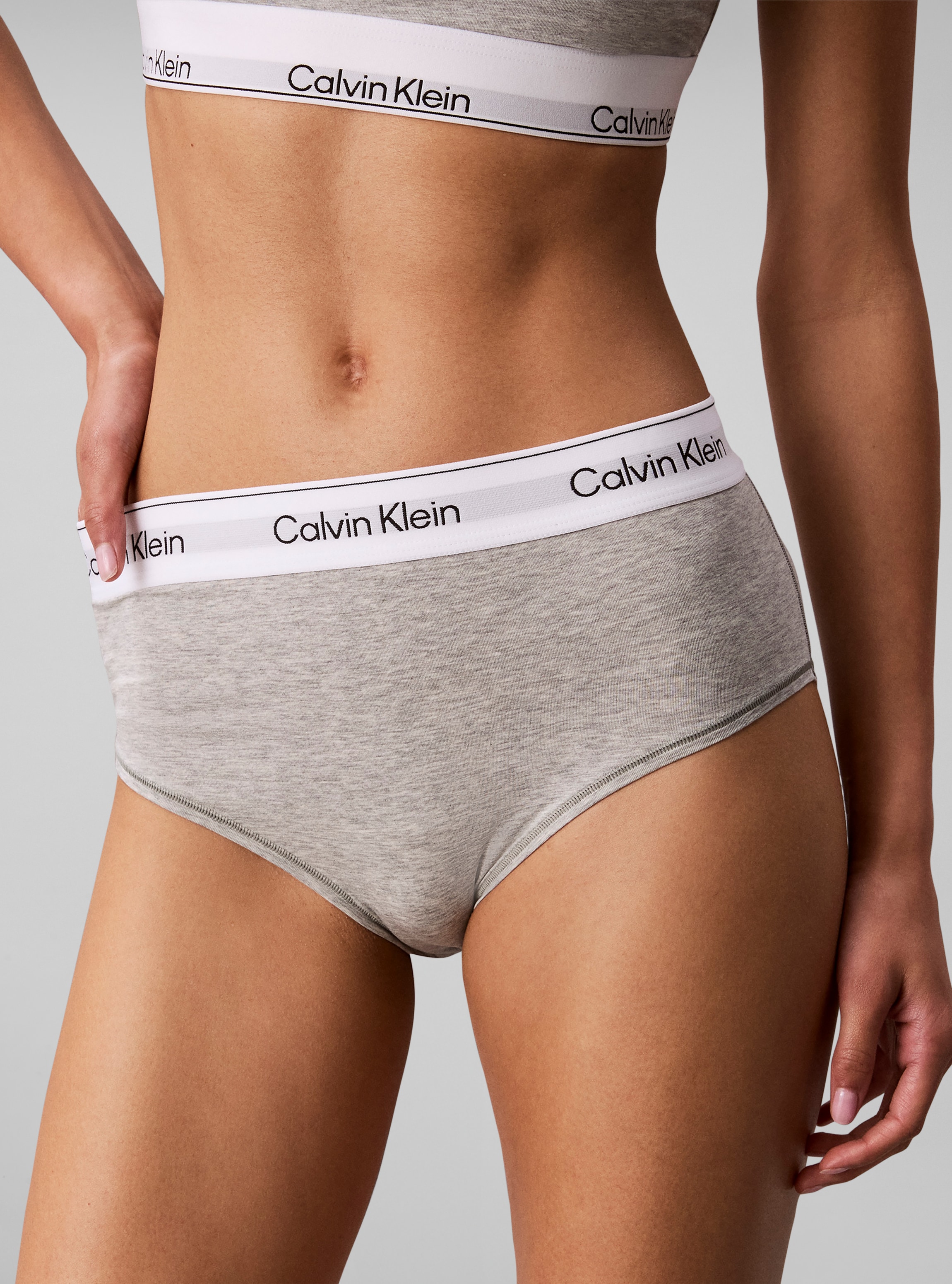 Image of Calvin Klein Underwear Hipster "High Waist" mit elastischem Bund mit Logoschriftzug