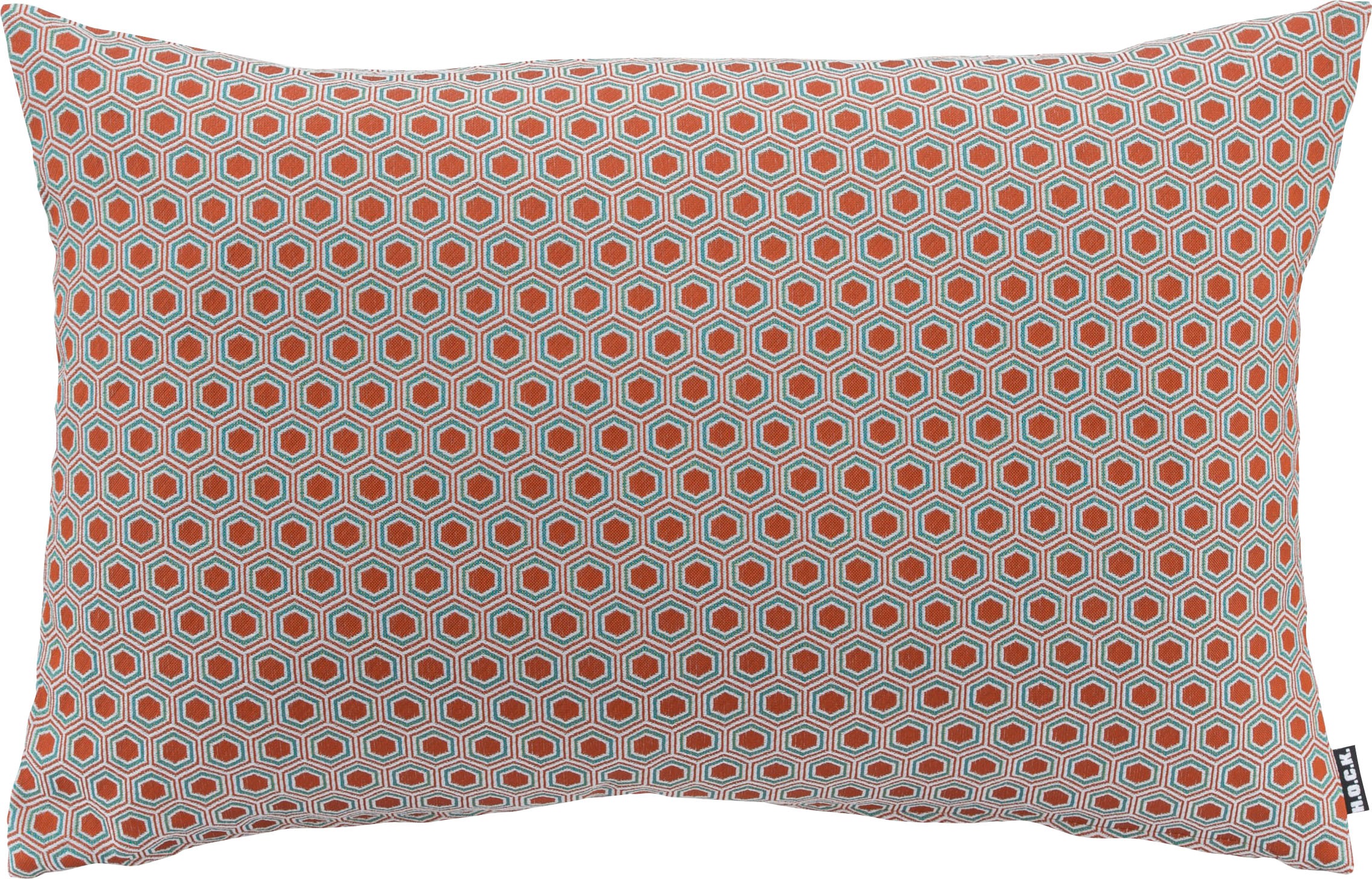 Image of H.O.C.K. Dekokissen "Kappi" mit Sechseck-Motiv, Kissenhülle mit Füllung, 1 Stück