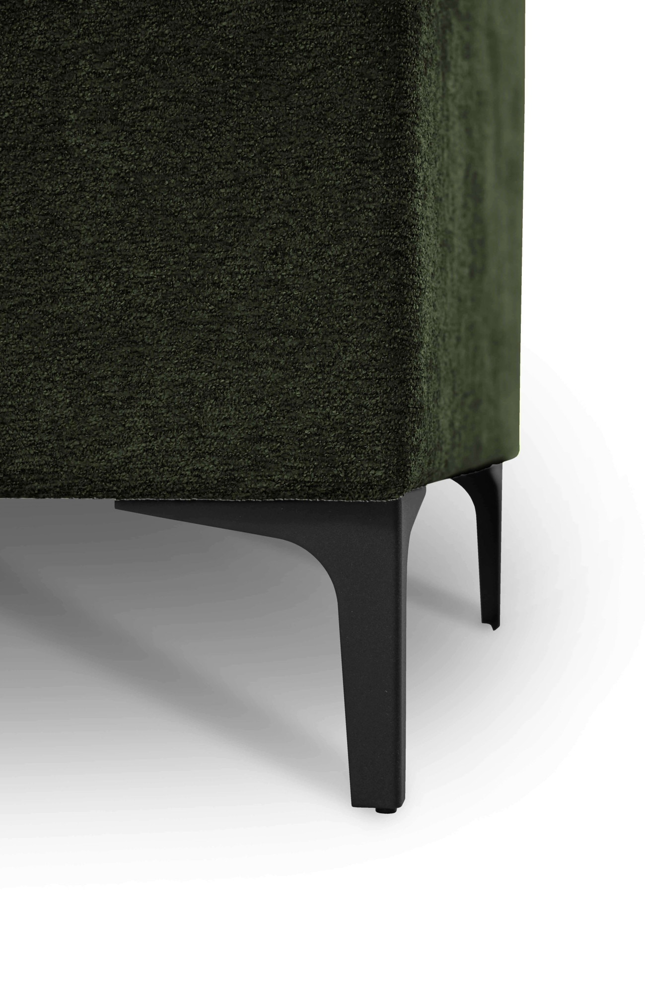 Places of Style Wohnlandschaft »XXL Sofa Oland, Struktur, Flachgewebe, Luxus-Microfaser, Boucle«, U-Form, 342 cm, Wellenunterfederung, Skandi-Design, Metallfüsse