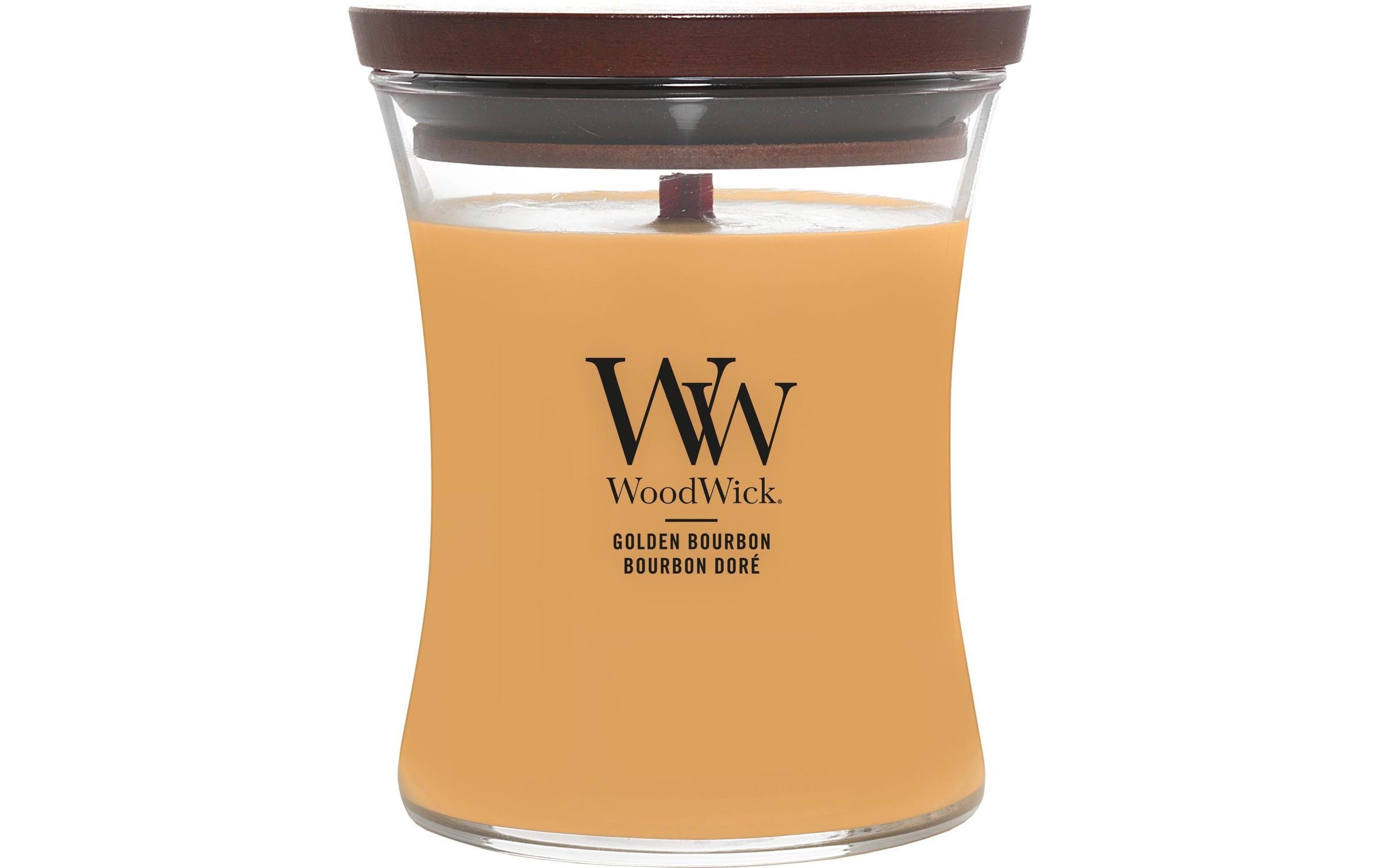 Image of Woodwick Duftkerze "Golden Bourbon Medium Jar"
