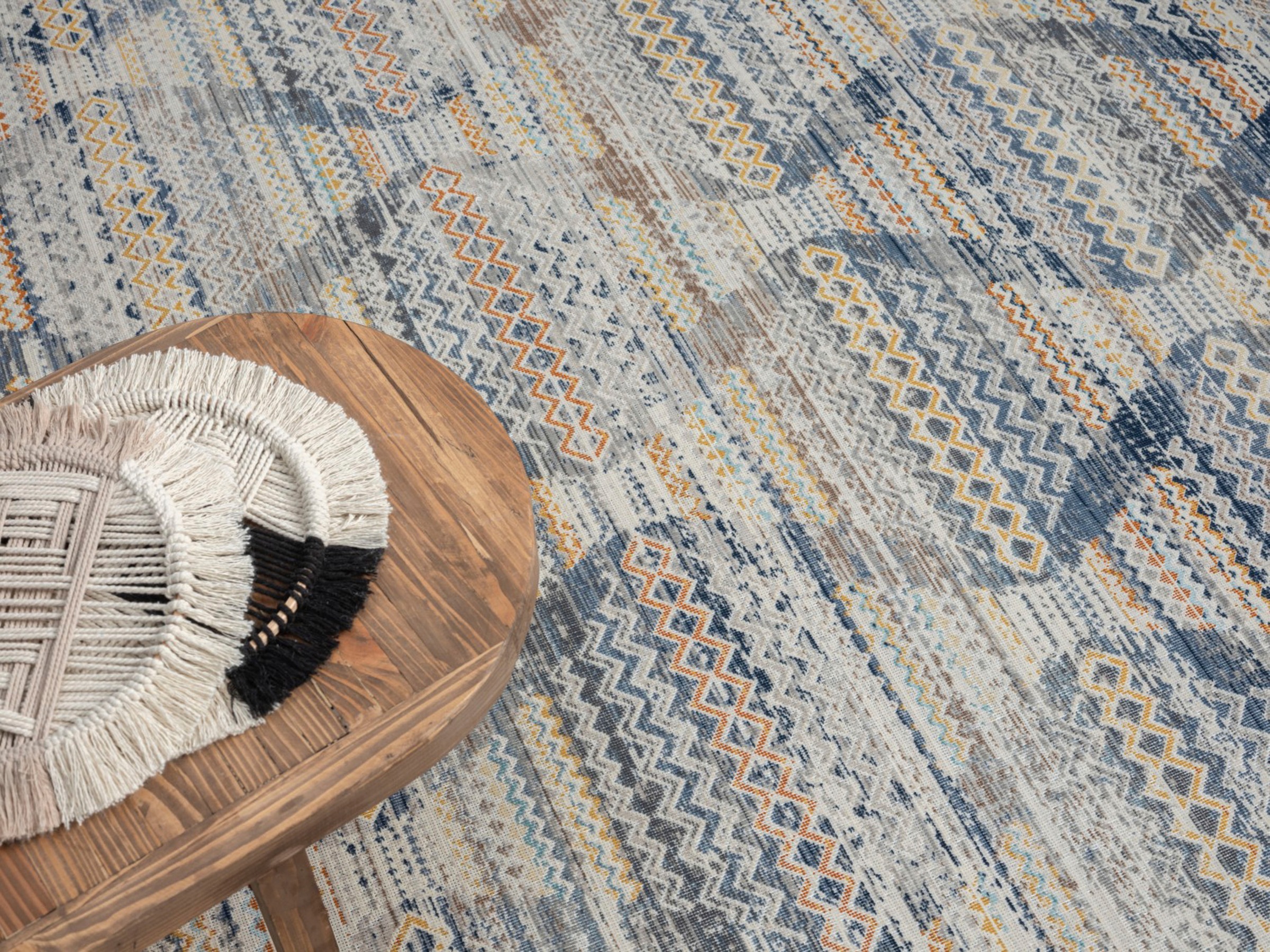 Myflair Möbel & Accessoires Tapis »Aurora 1« Rectangulaire 2 mm Höhe Flachgewebe, im modernem Used Look, superflach, weich durch Microfaser