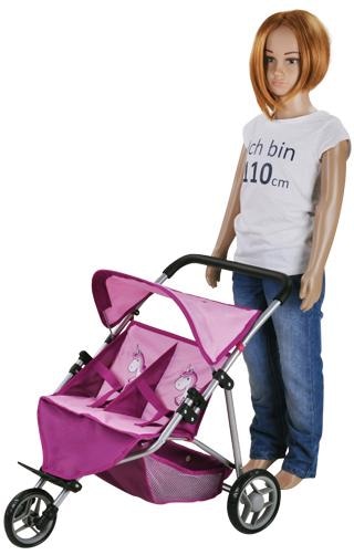 Knorrtoys® Puppen-Zwillingsbuggy »Duo - UMA. Das Einhorn«