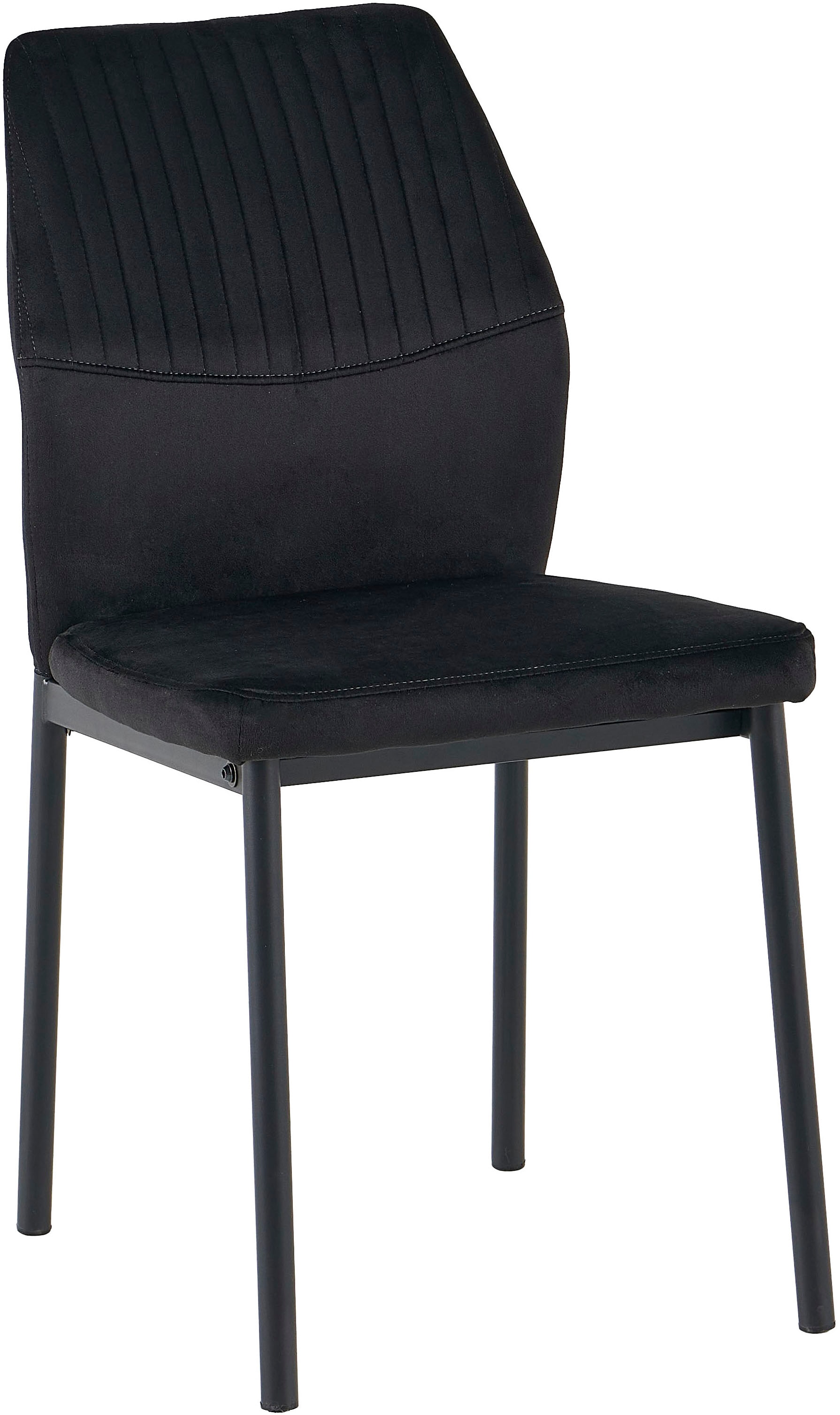 GOODproduct Ensemble de salle à manger »Freya, Set, 4-tlg.« Ensemble, 4 tlg. Table à manger ronde 90 cm en pierre frittée, cuivre noir avec 3 chaises en velours
