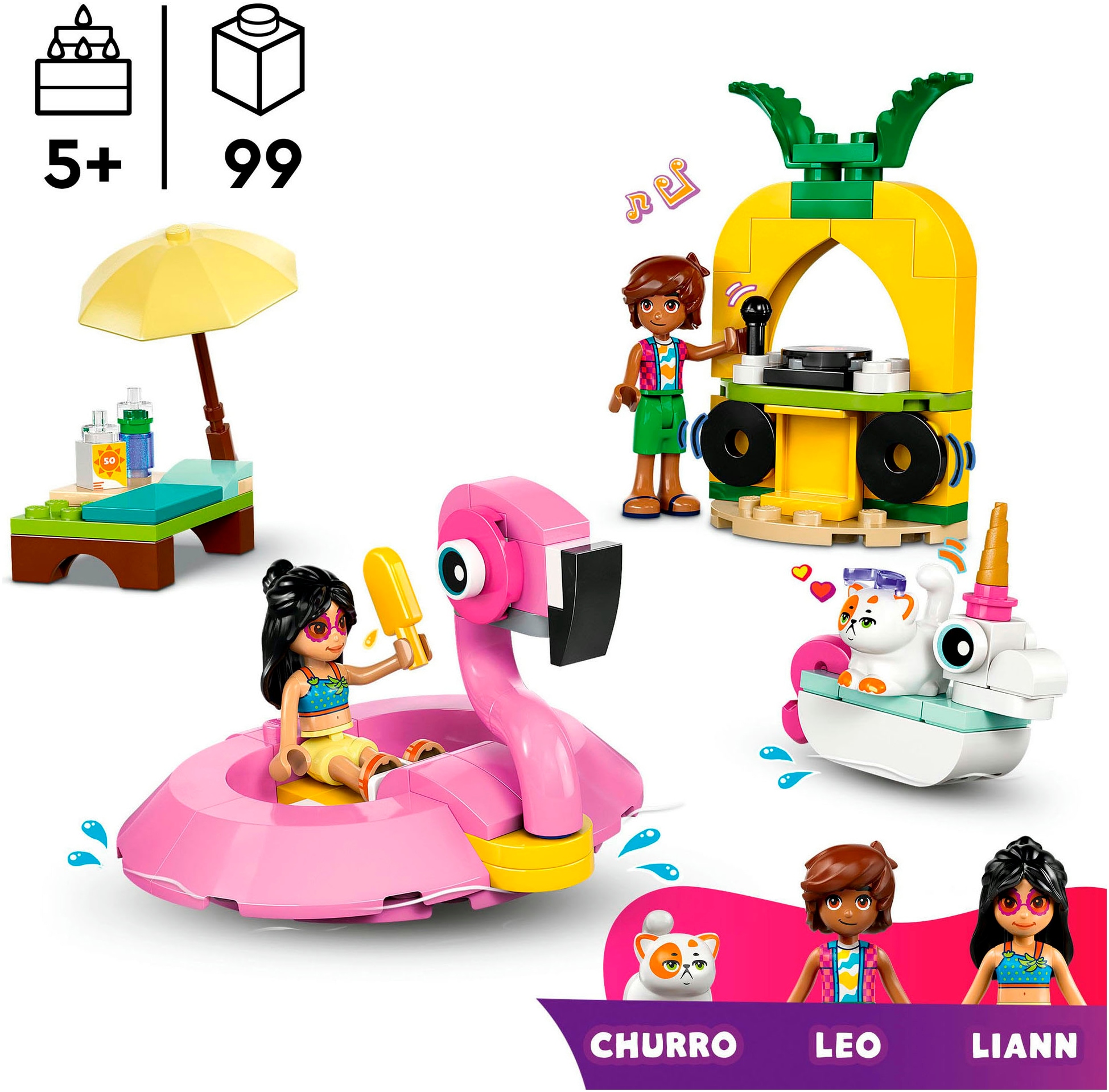 LEGO® Konstruktionsspielsteine »Poolparty mit Einhorn und Flamingo (42658), LEGO Friends« Made in Europe