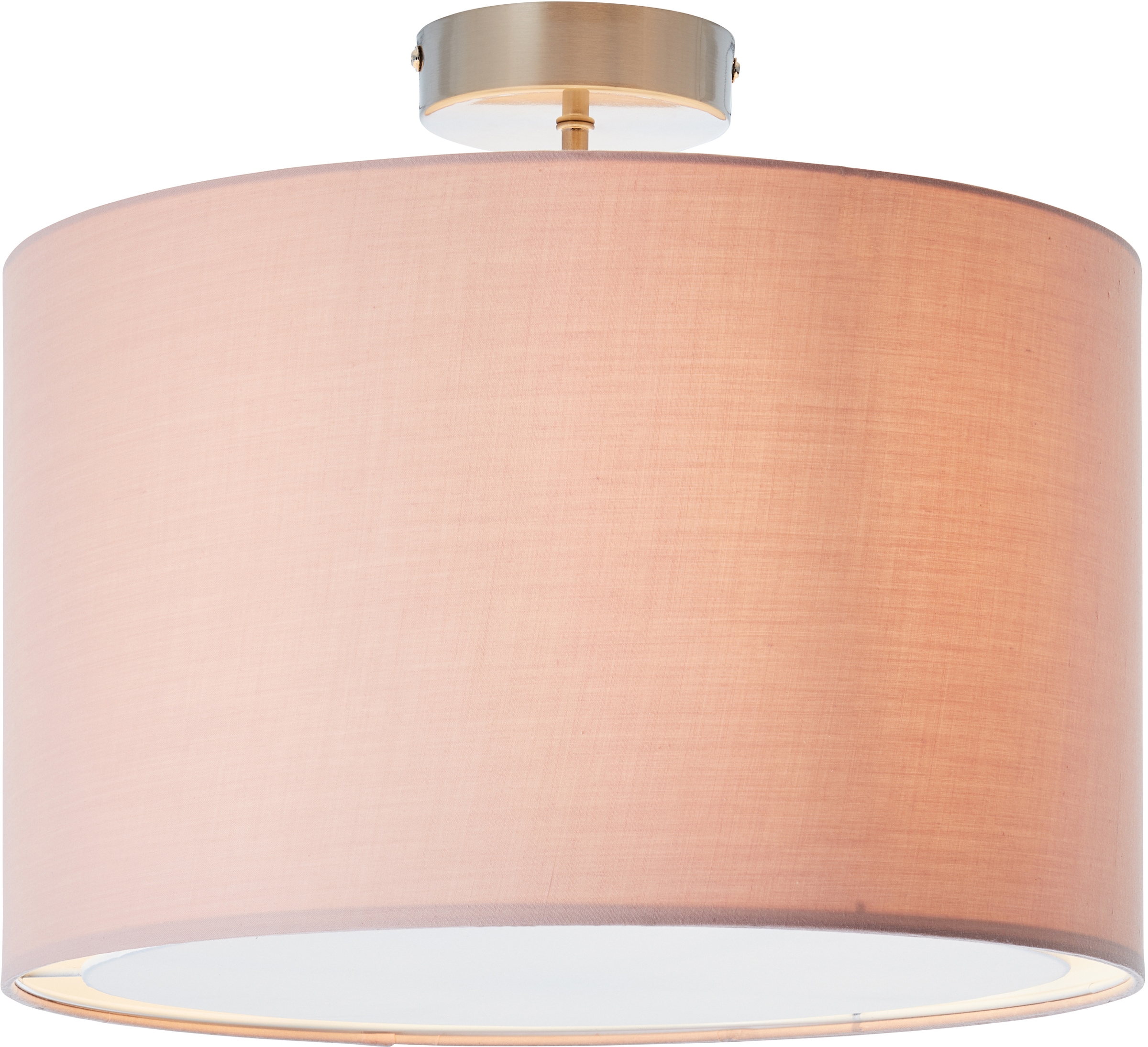 my home Plafonnier »Lüchte« 1 cuis Deckenlampe mit Stoff - Schirm, Ø 40 cm, Höhe 32 cm