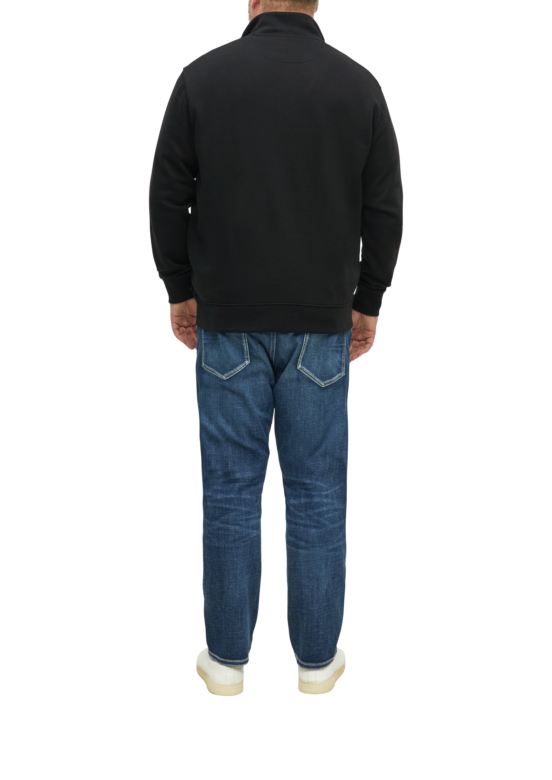 s.Oliver Men Big Sizes Veste sweat avec fermeture éclair et col montant