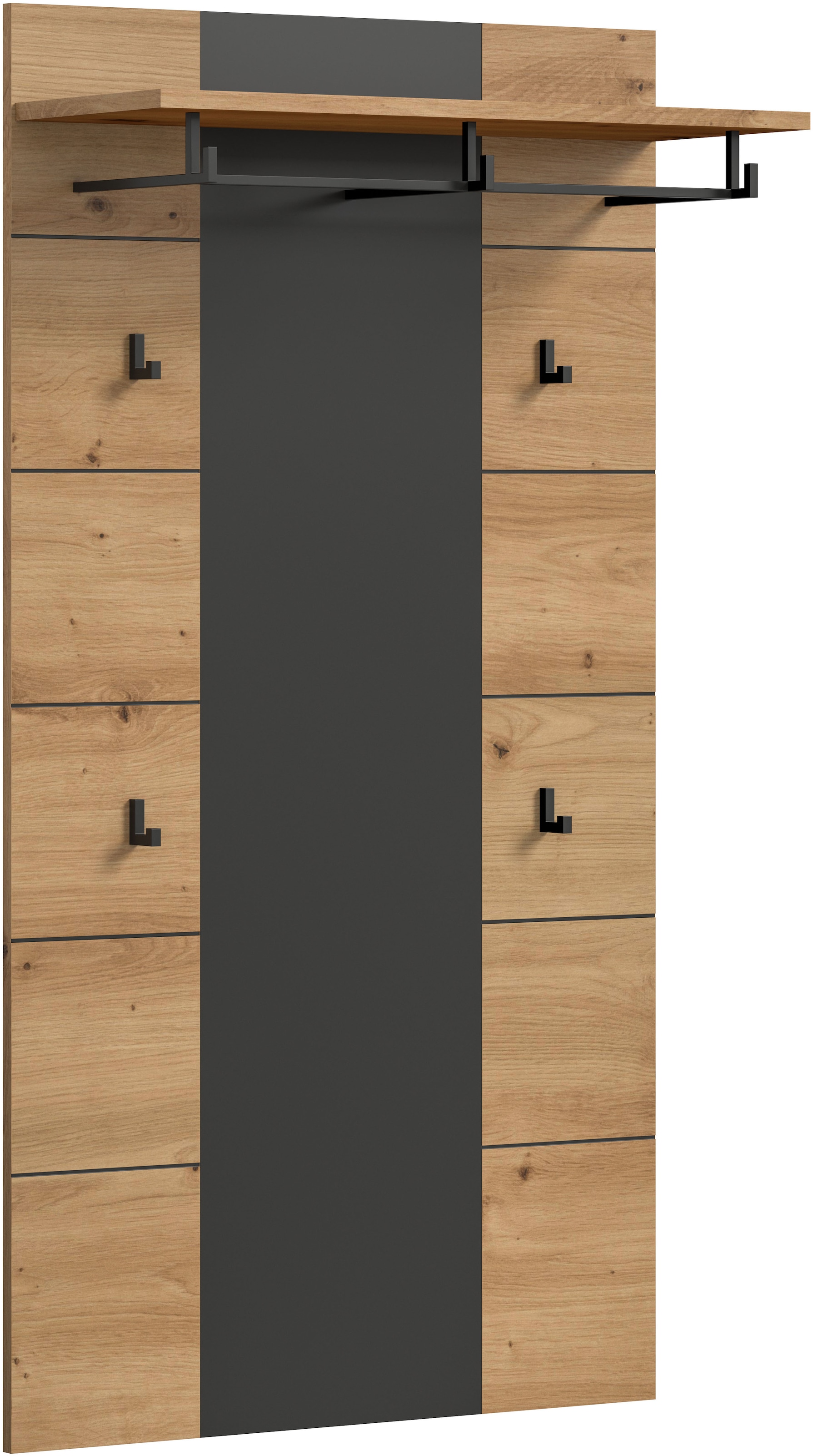 Image of Home affaire Garderobenpaneel "REHAT, TOPSELLER, Höhe 145 cm, Hutablage, 4 Haken, Garderobenstange" in verschiedenen Farben erhältlich, 1 Stk. tlg. Paneel, Wandboard, Garderobe, Garderobenleiste, Garderobenboard