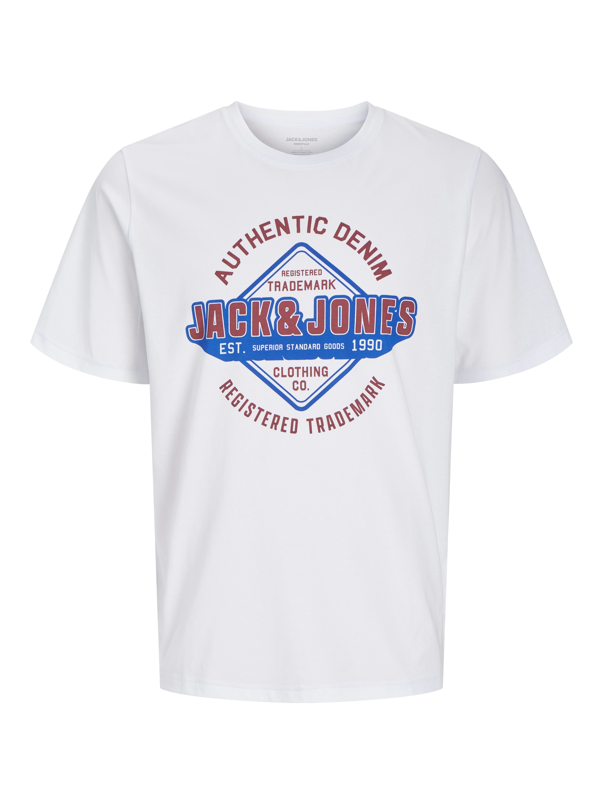Jack & Jones Rundhalsshirt »JJELOGO TEE SS O-NECK 2 COL SS25 3PK MP«, (Packung, 3 tlg.)