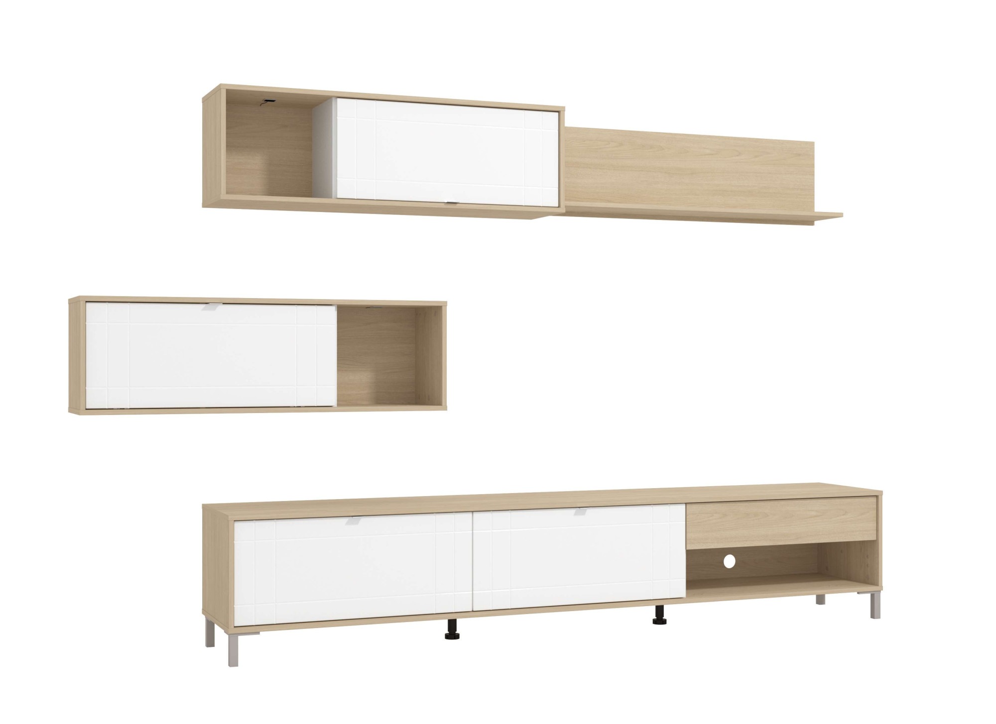 Home affaire Wohnwand »Cambridge Anbauwand, Wohnkombination, Wohnzimmer-Set,« 4 Stk. tlg.