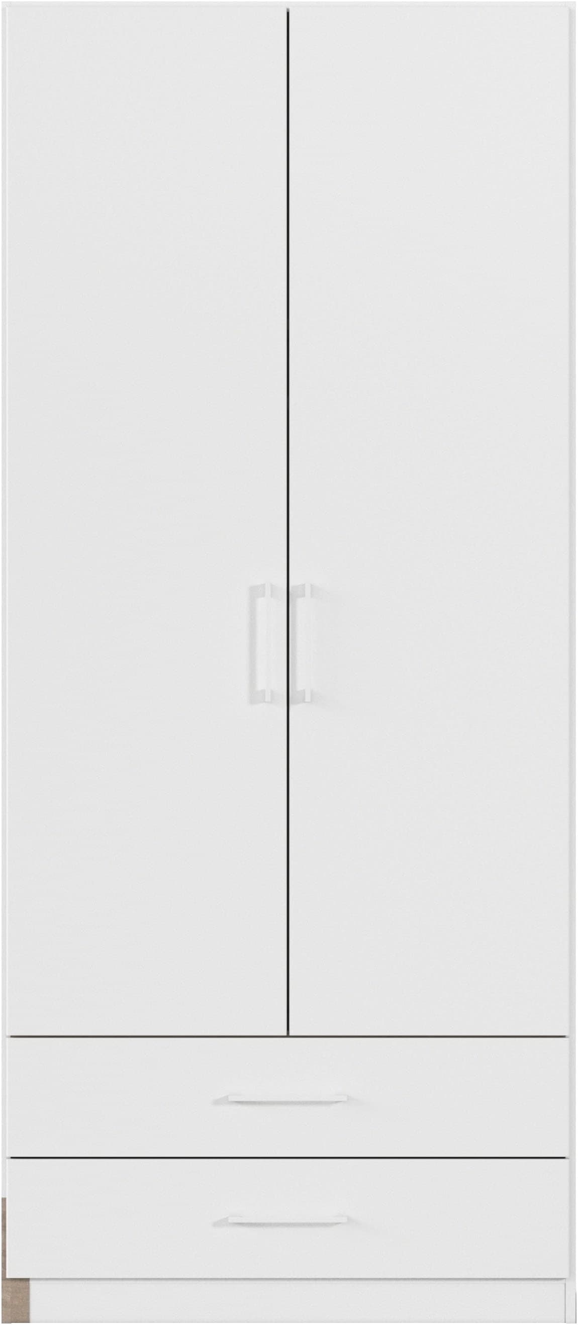 rauch Kleiderschrank »Schrank Schlafzimmerschrank Garderobe Stauraum GAMMA Breite 91 cm« in 3 Ausstattungen BASIC/CLASSIC/PREMIUM (inkl. SOFT-CLOSE-Funktion),  mit Schubladen, verschiedene Griff-Varianten TOPSELLER MADE IN GERMANY