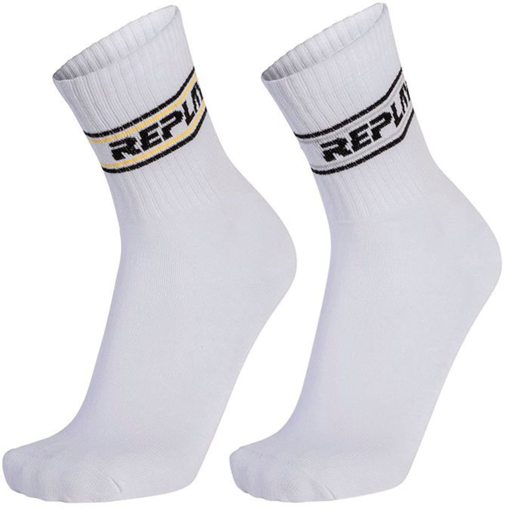 Replay Tennissocken »SHORT TENNIS half terry Logo&Two Stripe 2Prs Banderole«