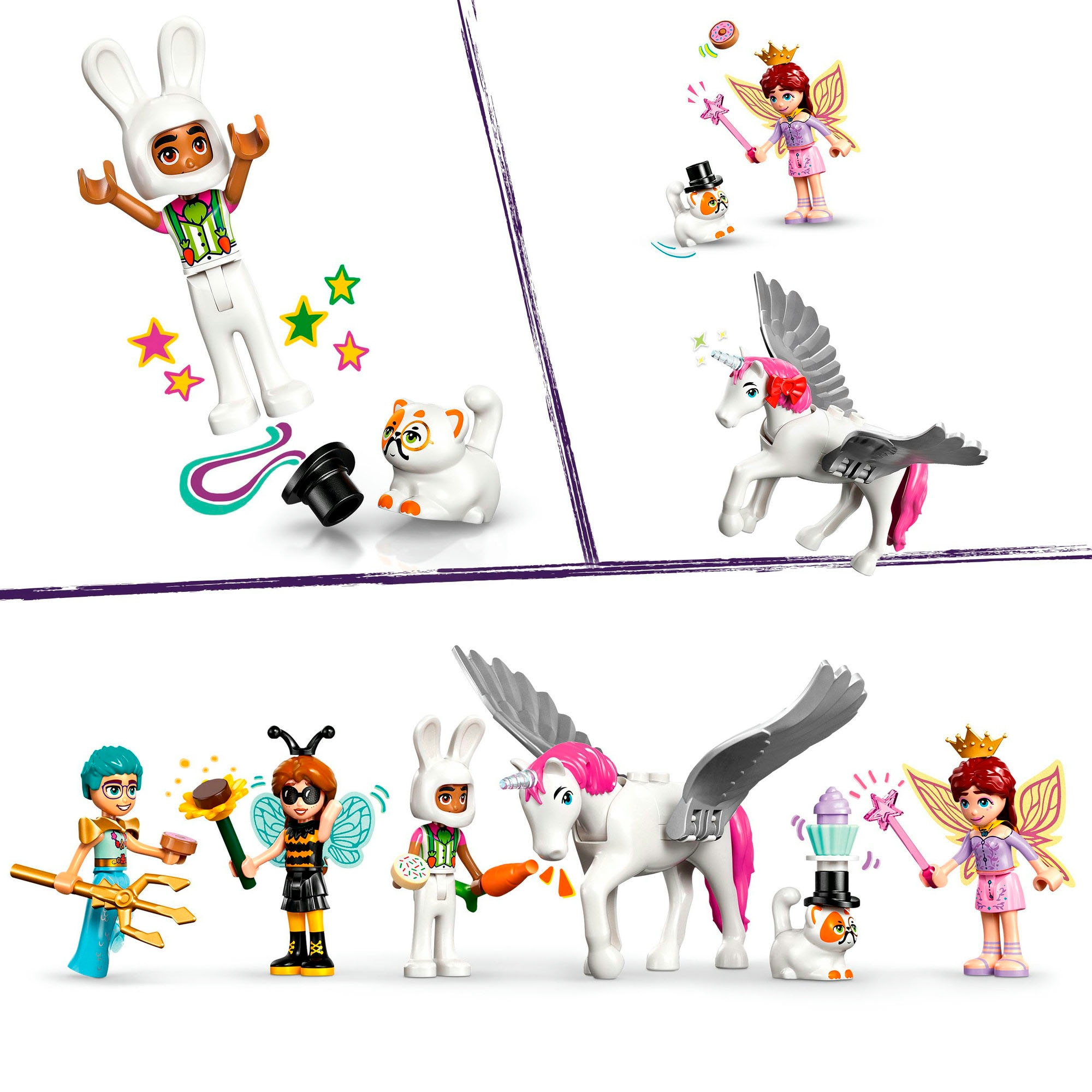 LEGO® Konstruktionsspielsteine »Kostümparty mit Einhorn und Fee (42661), LEGO Friends« Made in Europe