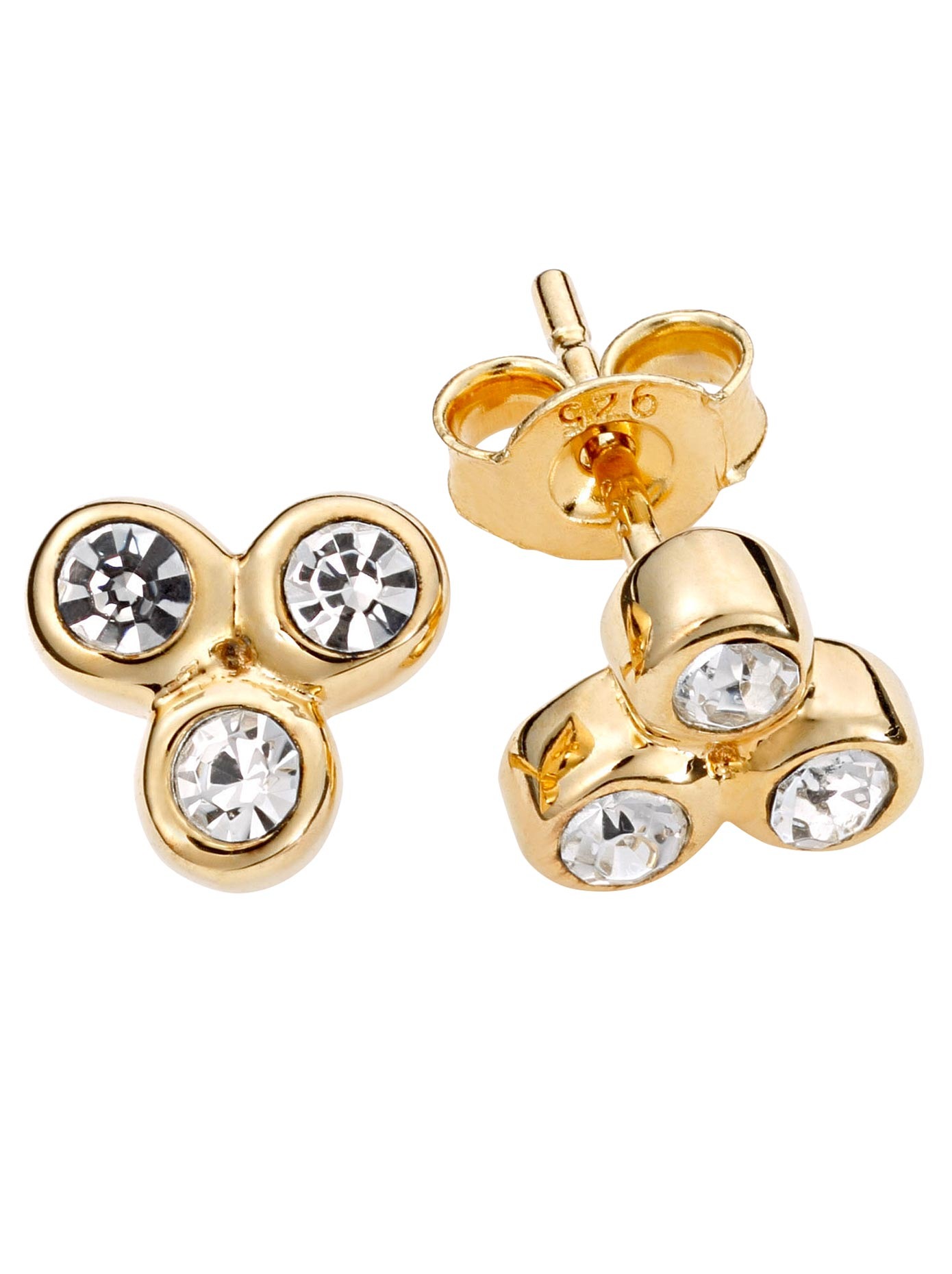 Ohrstecker mit runden Zirkonia