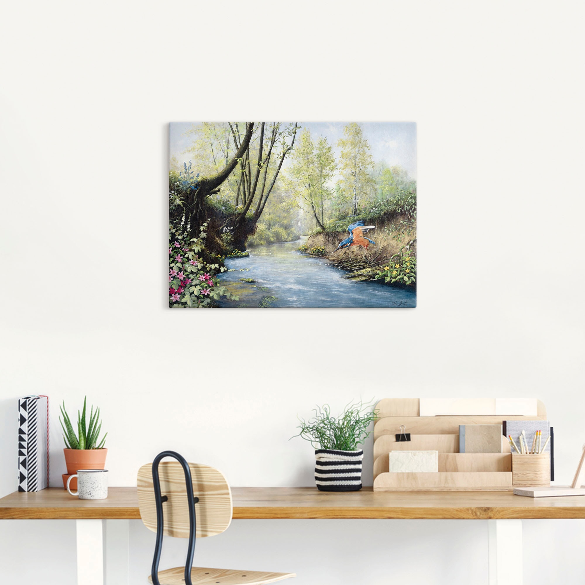 Artland Tableau sur toile »Eisvogel III« 1 cuis tlg. auf Holzrahmen gespannt