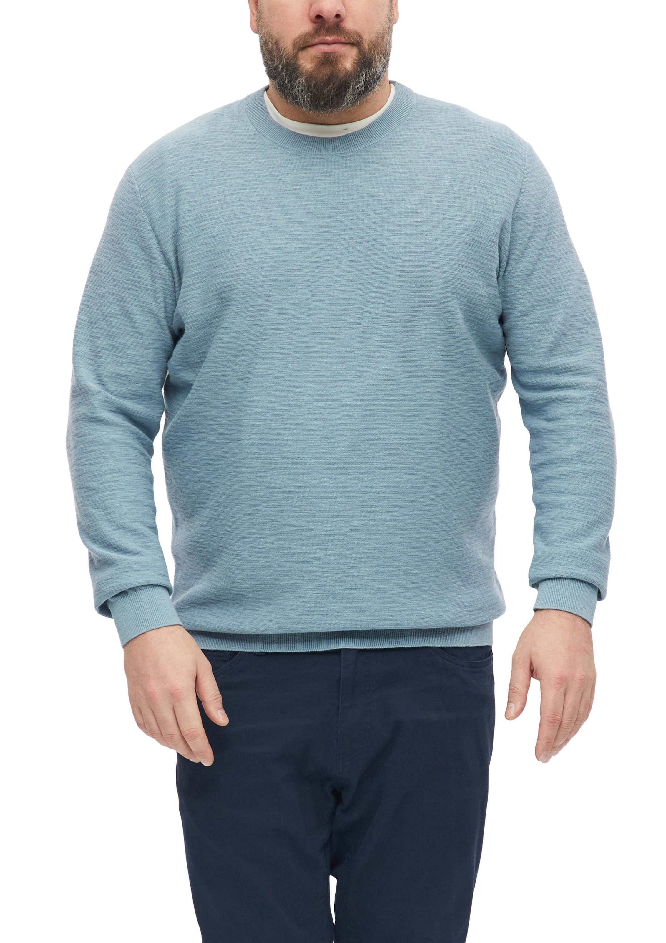 Image of s.Oliver Men Big Sizes Strickpullover mit Rundhals / Grosse Grössen
