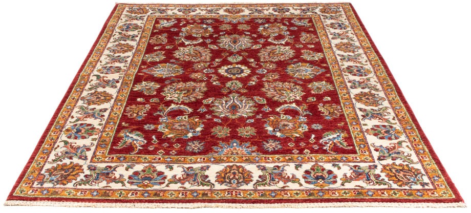 Image of morgenland Orientteppich »Ziegler - Ariana - 209 x 154 cm - dunkelrot«, rechteckig, 6 mm Höhe, Wohnzimmer, Handgeknüpft, Einzelstück mit Zertifikat bei Ackermann Versand Schweiz
