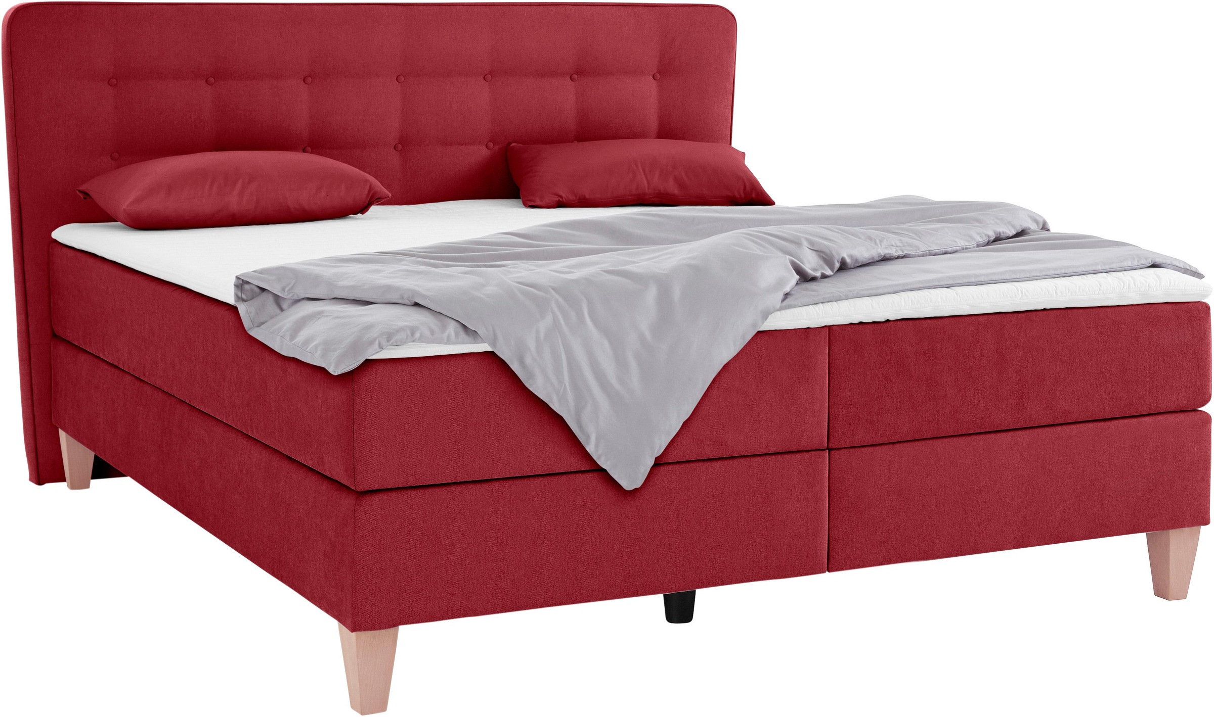Home affaire Boxspringbett »Ascola«, incl. Topper, 5, Breiten, 3 Ausführungen, 2 Härtegrade