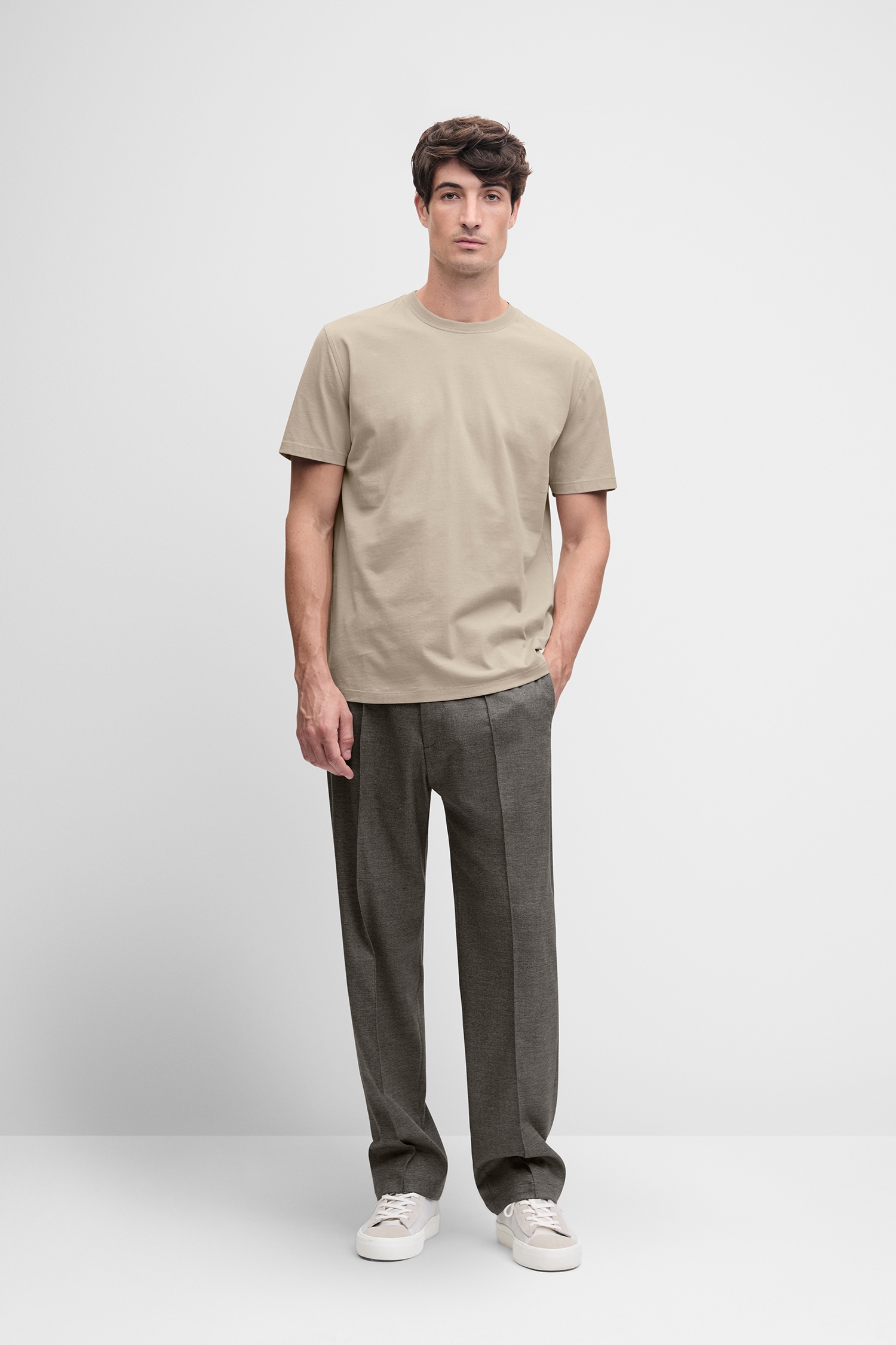 Cinque T-shirt »CIDANI« col rond, coupe slim, coton pur