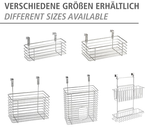 WENKO Einhängekorb, chrombeschichtetes Metall, ideal für hohe Utensilien