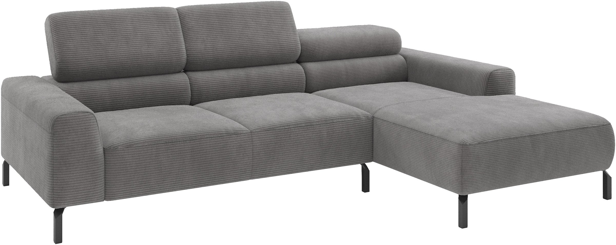 Home affaire Canapé d'angle »Ecksofa, L-Form,  incl. Kopfteilverstellung, Breite 258 cm« réglage électrique de la profondeur d'assise en option