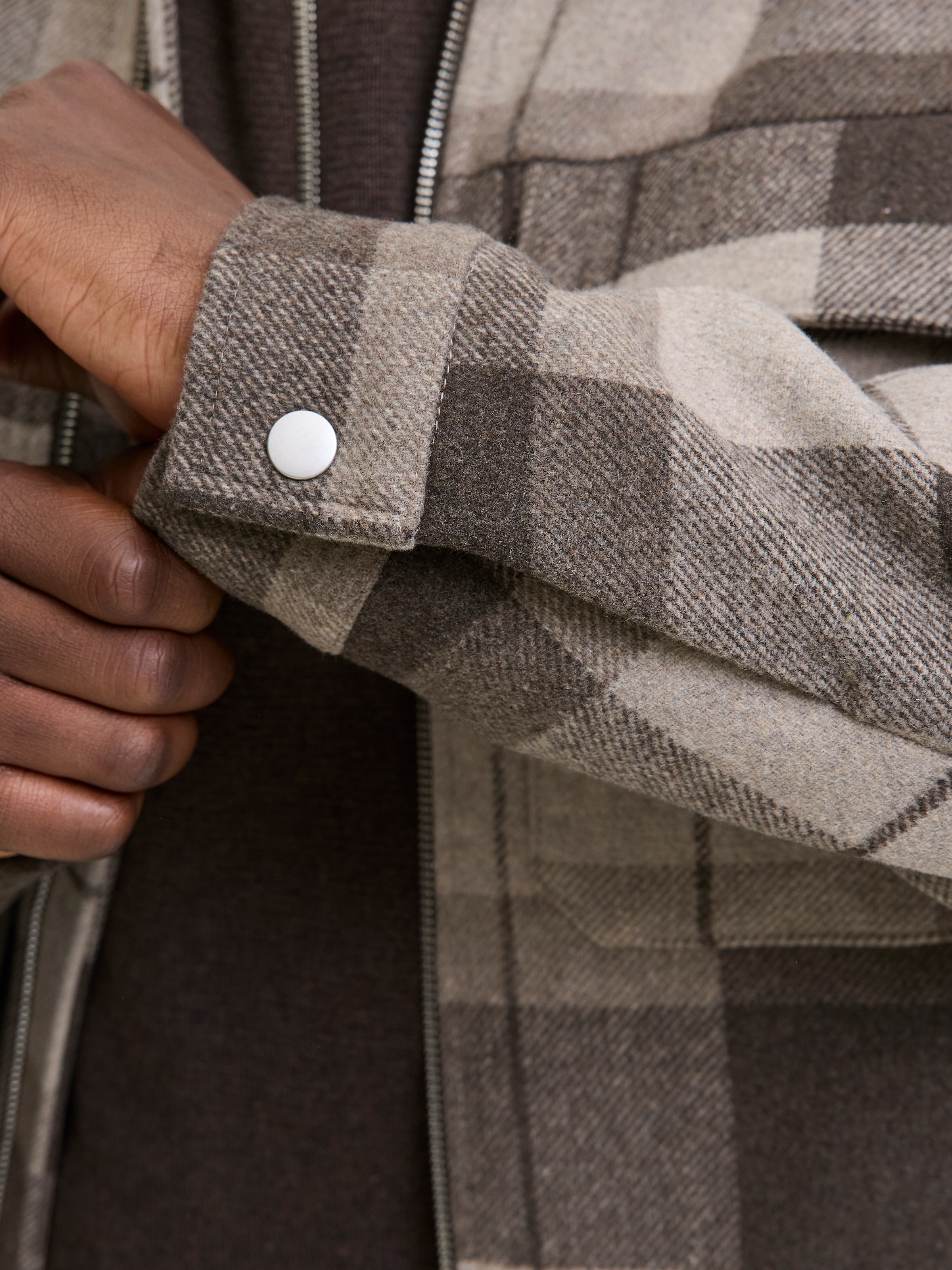 Jack & Jones Veste en laine »JPRCCRUSSEL WOOL BLEND JACKET SN« ohne Kapuze