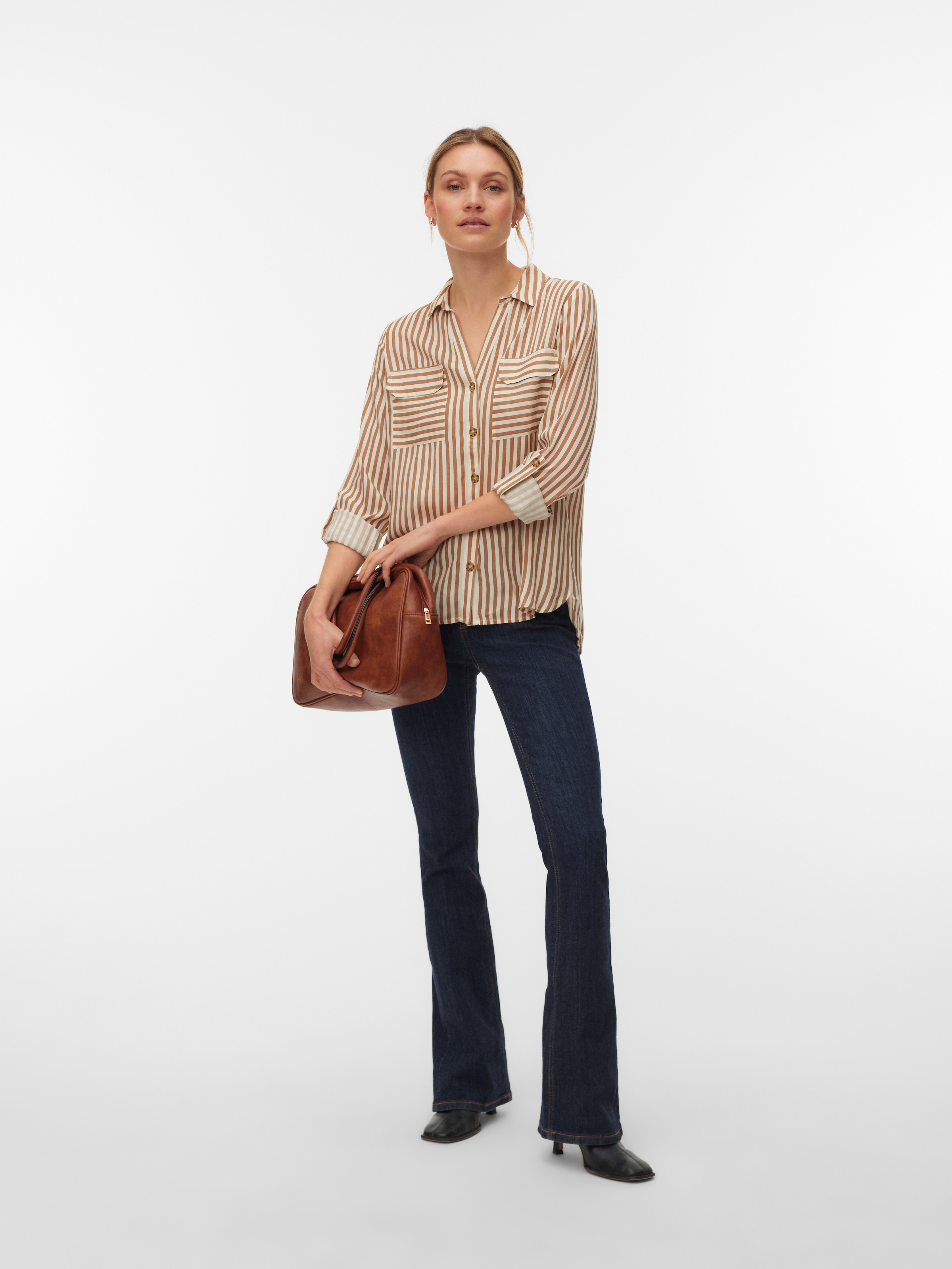 Vero Moda Hemdbluse »VMBUMPY L/S SHIRT NEW WVN GA NOOS« Viskose, regular fit