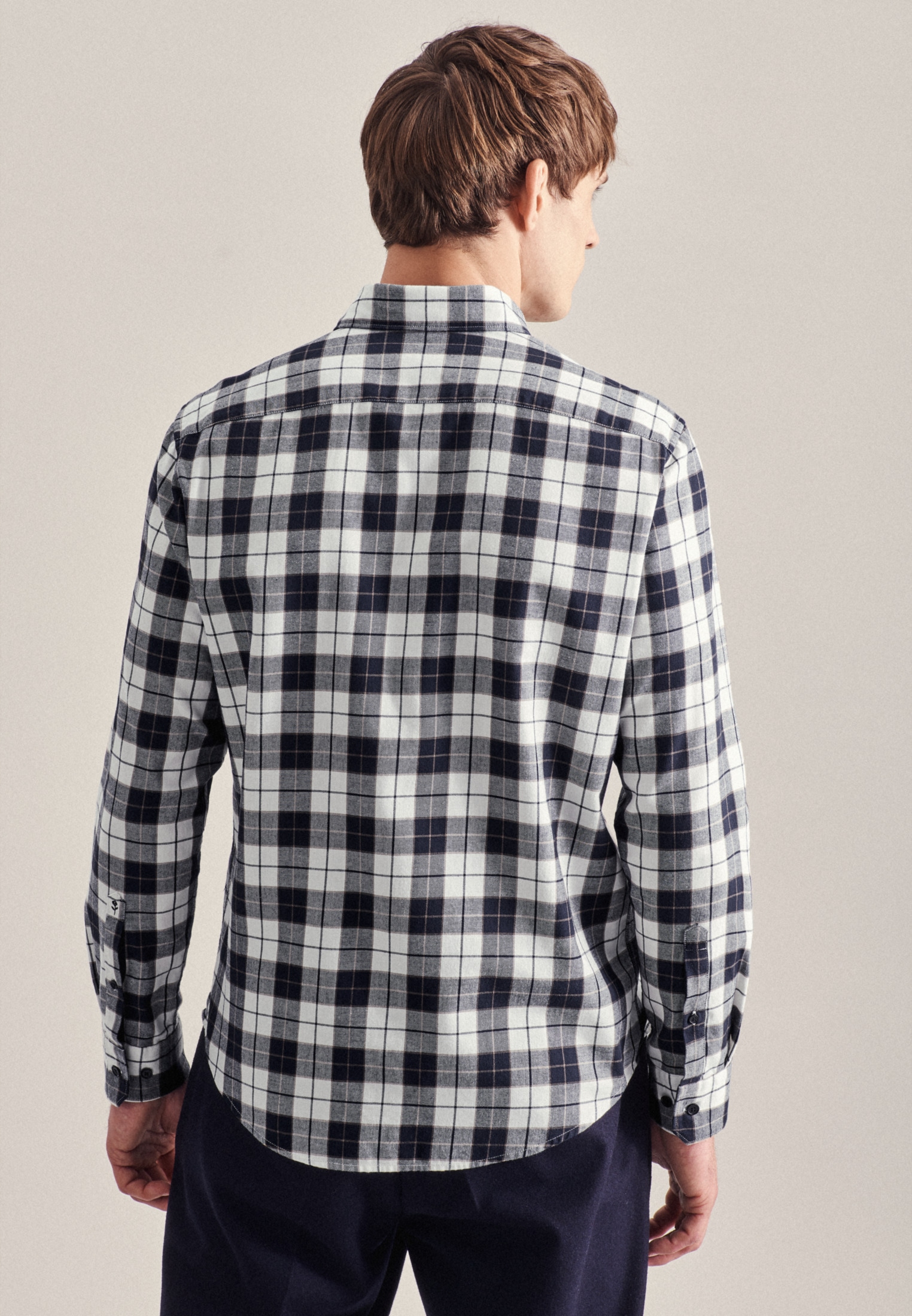 seidensticker Businesshemd »Schwarze Rose«, Regular Langarm Button-Down-Kragen Karo