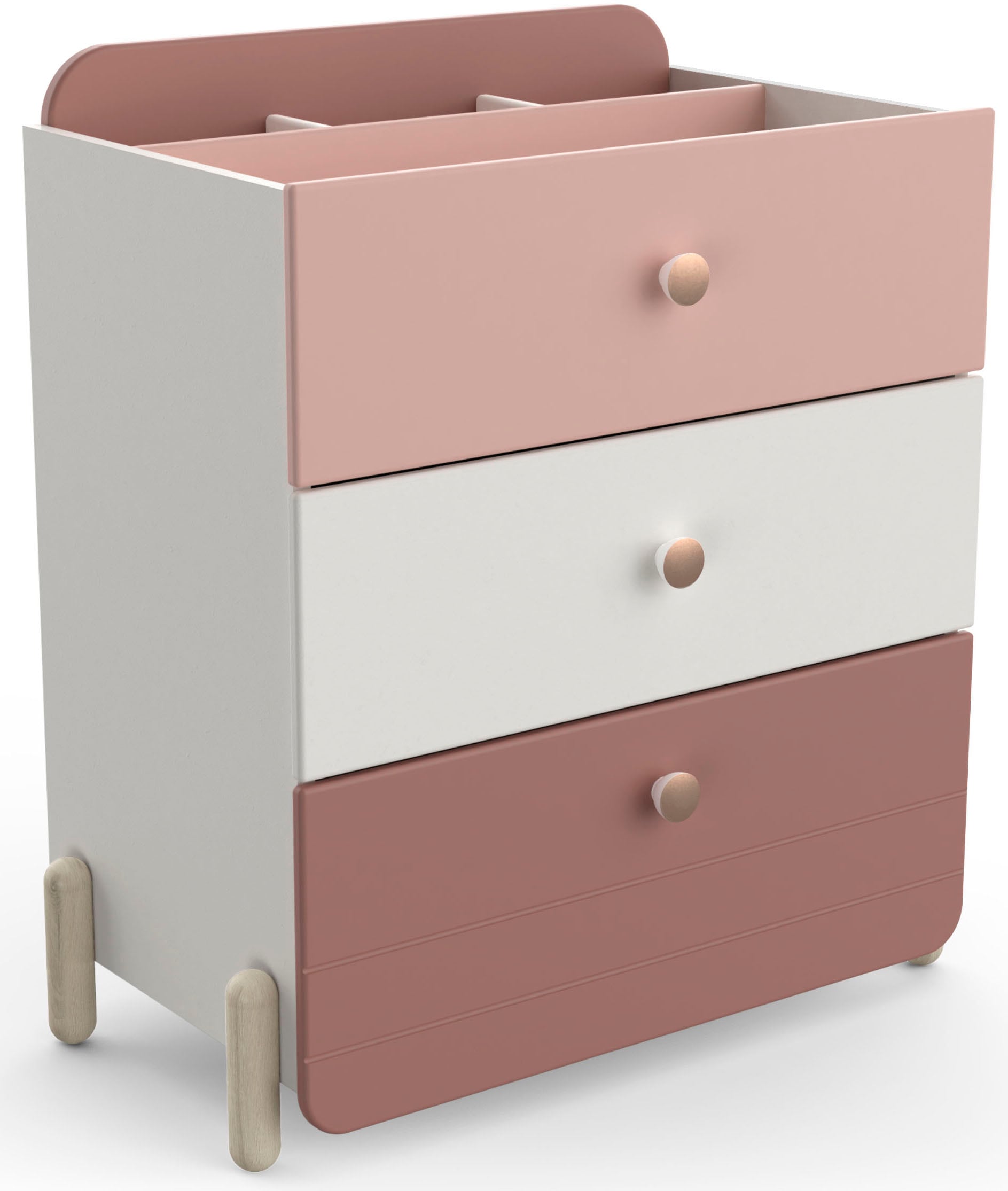 Demeyere GROUP Kombikommode »Jade«, Schublade mit Rollenauszügen, Runde Knopfgriffe mit Roségoldfarben-Finish