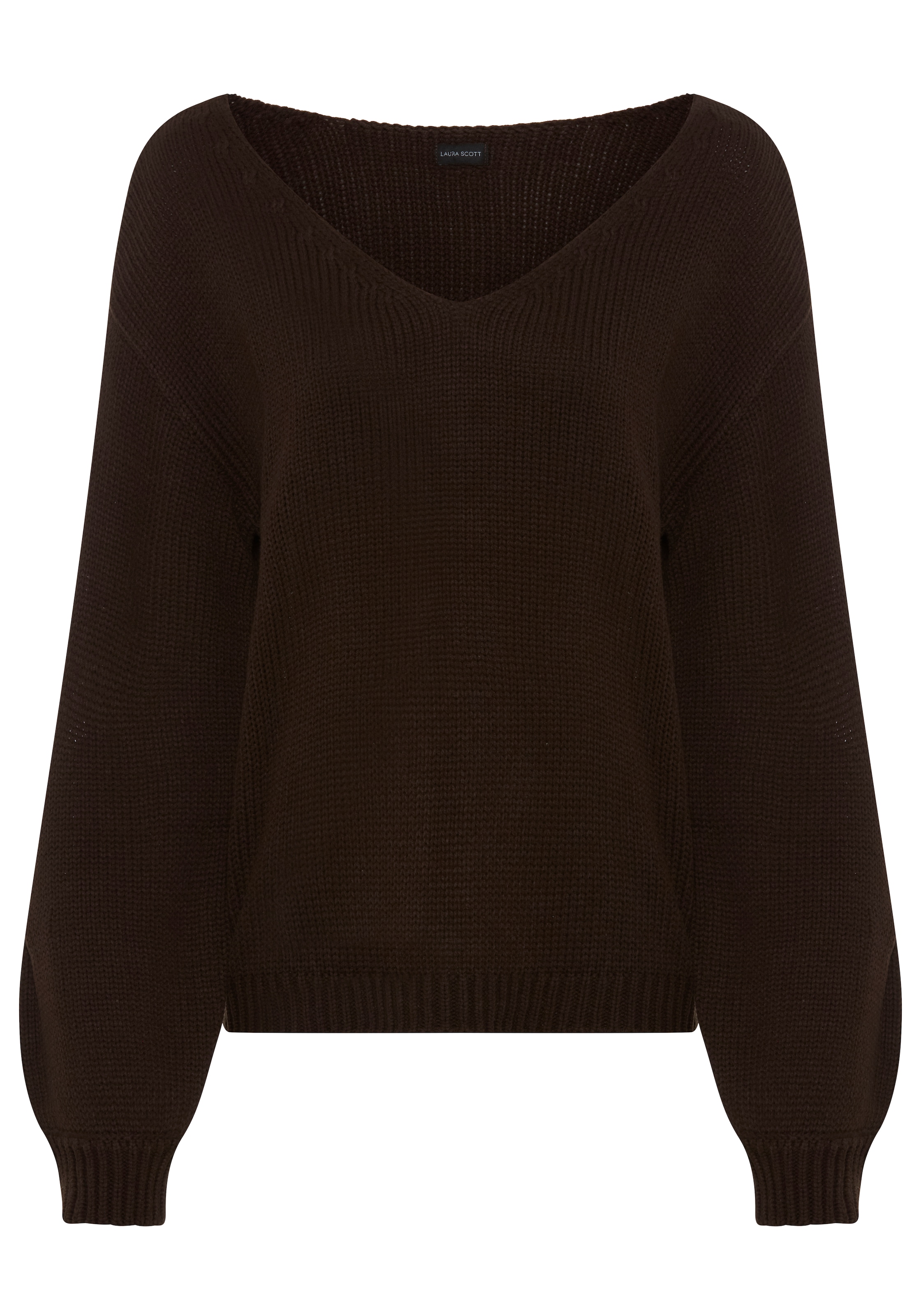 Laura Scott Pull col V »mit moderner Oversize-Passform« en maille grosse